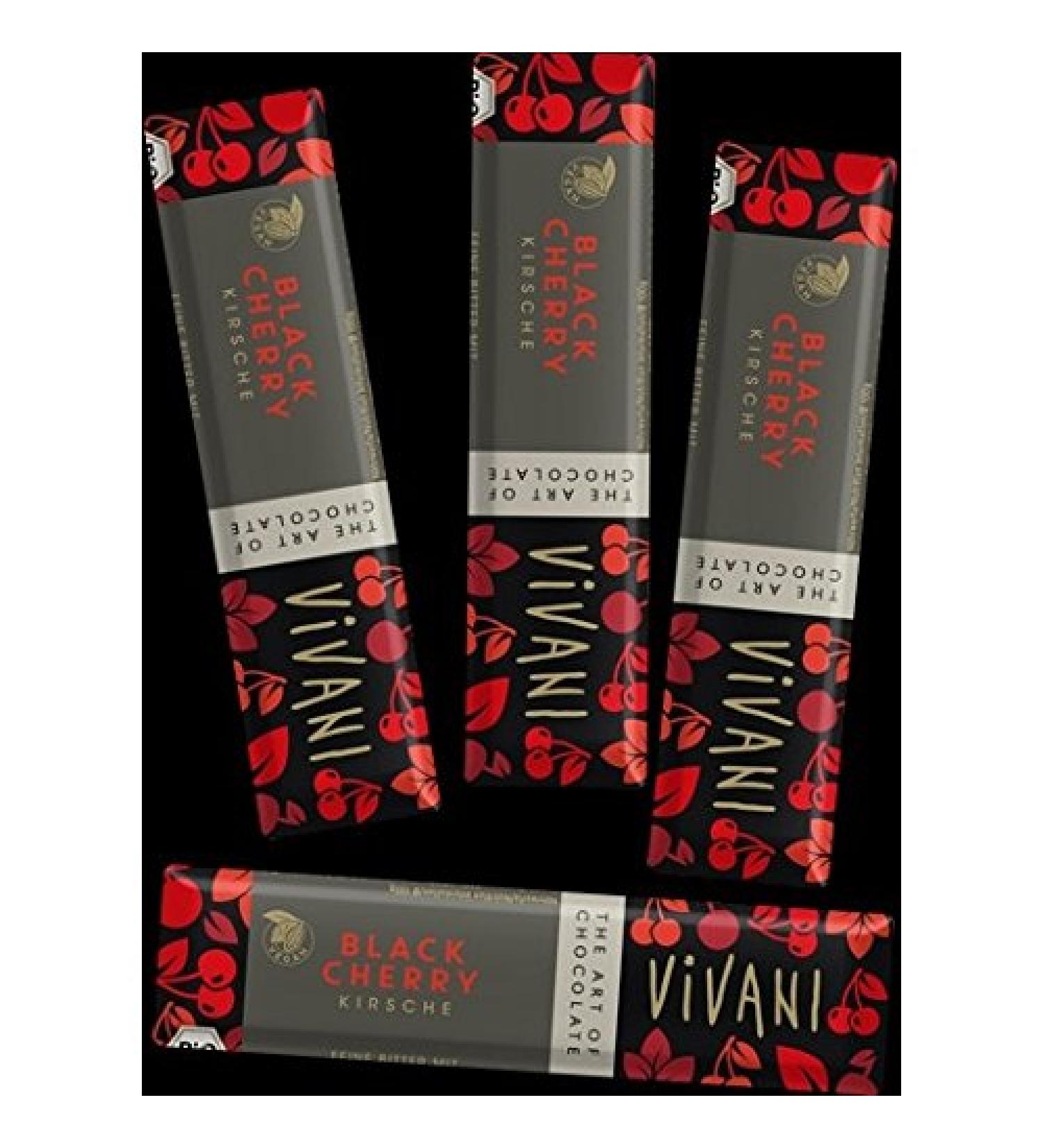 Vivani Vivani Black Cherry Vegan 10 x 35g Sheets