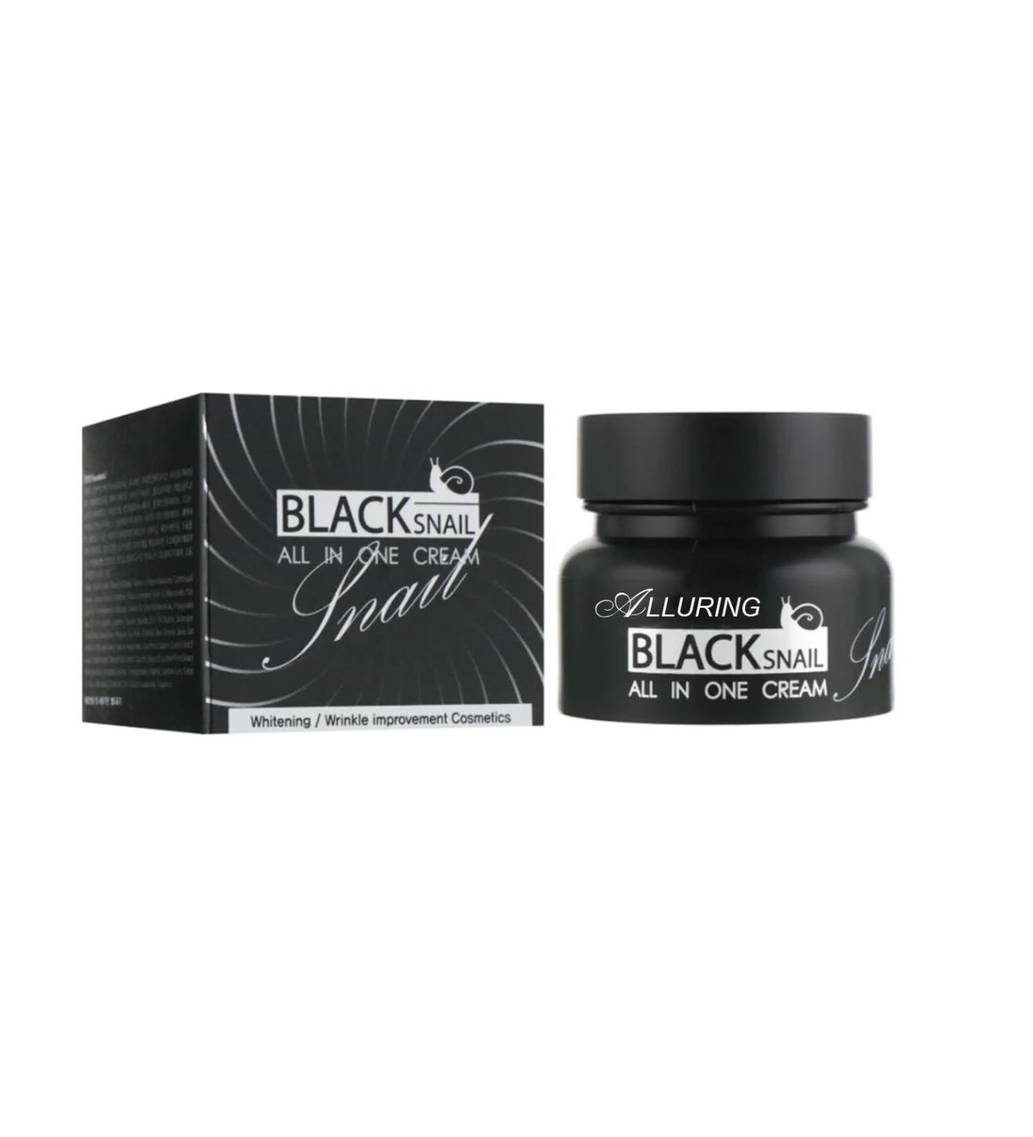Alluring Black Snail All In One Cream Premium Snail Repair Cream Intensive Care Korean Skin Care Facial Moisturizing Snail Mucin Extract Wrinkle Care Firming