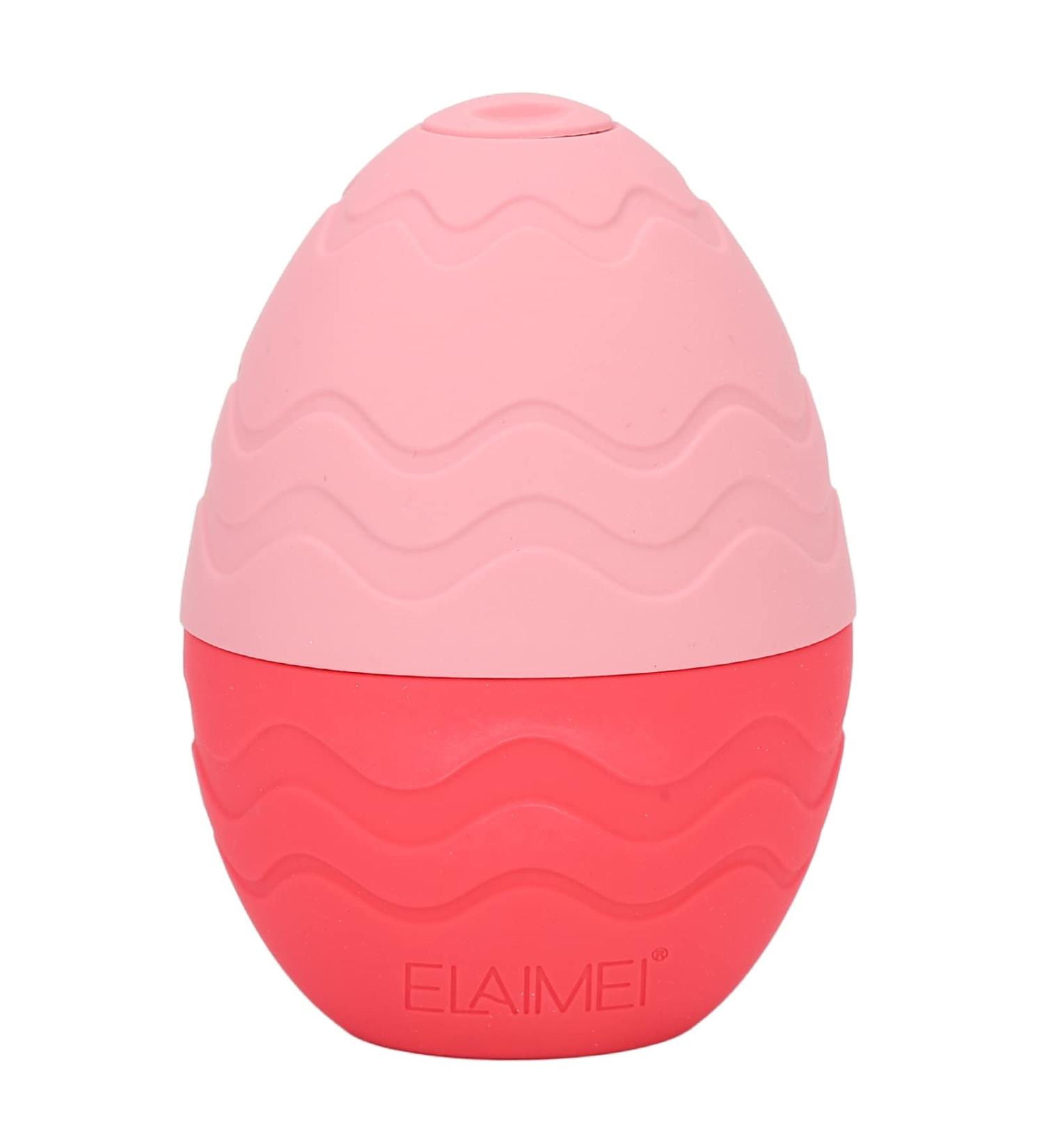 Egg-Shaped Silicone Ice Scooters - Reusable Eye Swelling Relief & Facial Massage - Pink for Skin Tightening & Dark Circle Fading - Buy Online on GoSupps.com