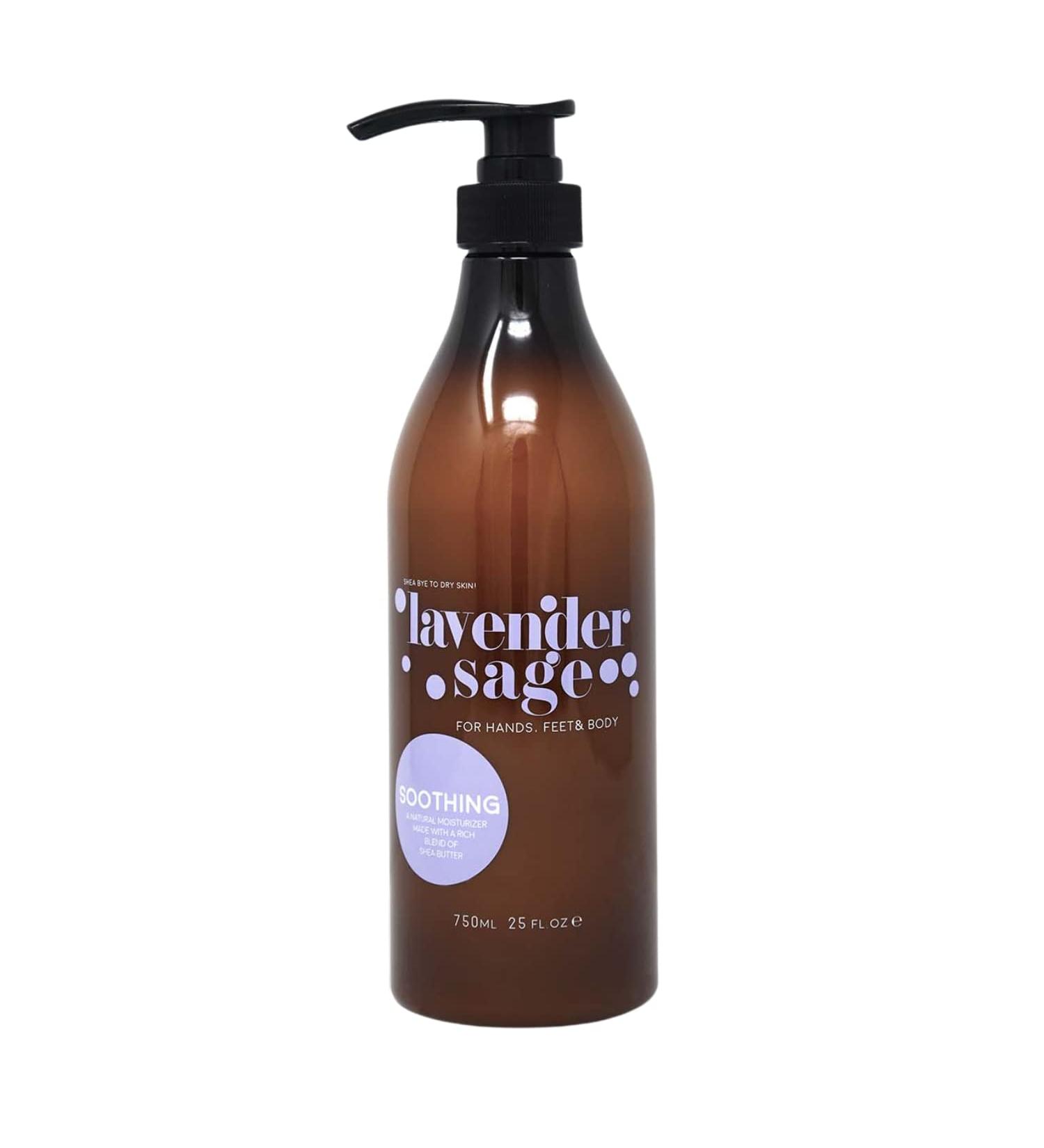 Vegan Shea Butter Lotion - Lavender & Sage 25oz | Hydrating & Natural Moisturizer for All Skin Types - Buy Online on GoSupps.com