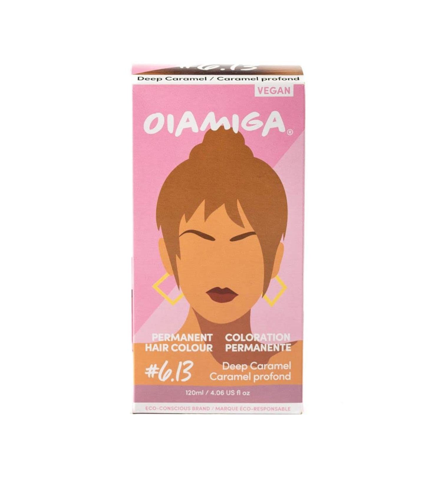 Oiamiga Deep Caramel Permanent Hair Dye Inclusive Hair Colour for All Hair Types Rapid Processing Made with Natural Ingredients Vegan and Cruelty Free 120ml - Buy Online on GoSupps.com