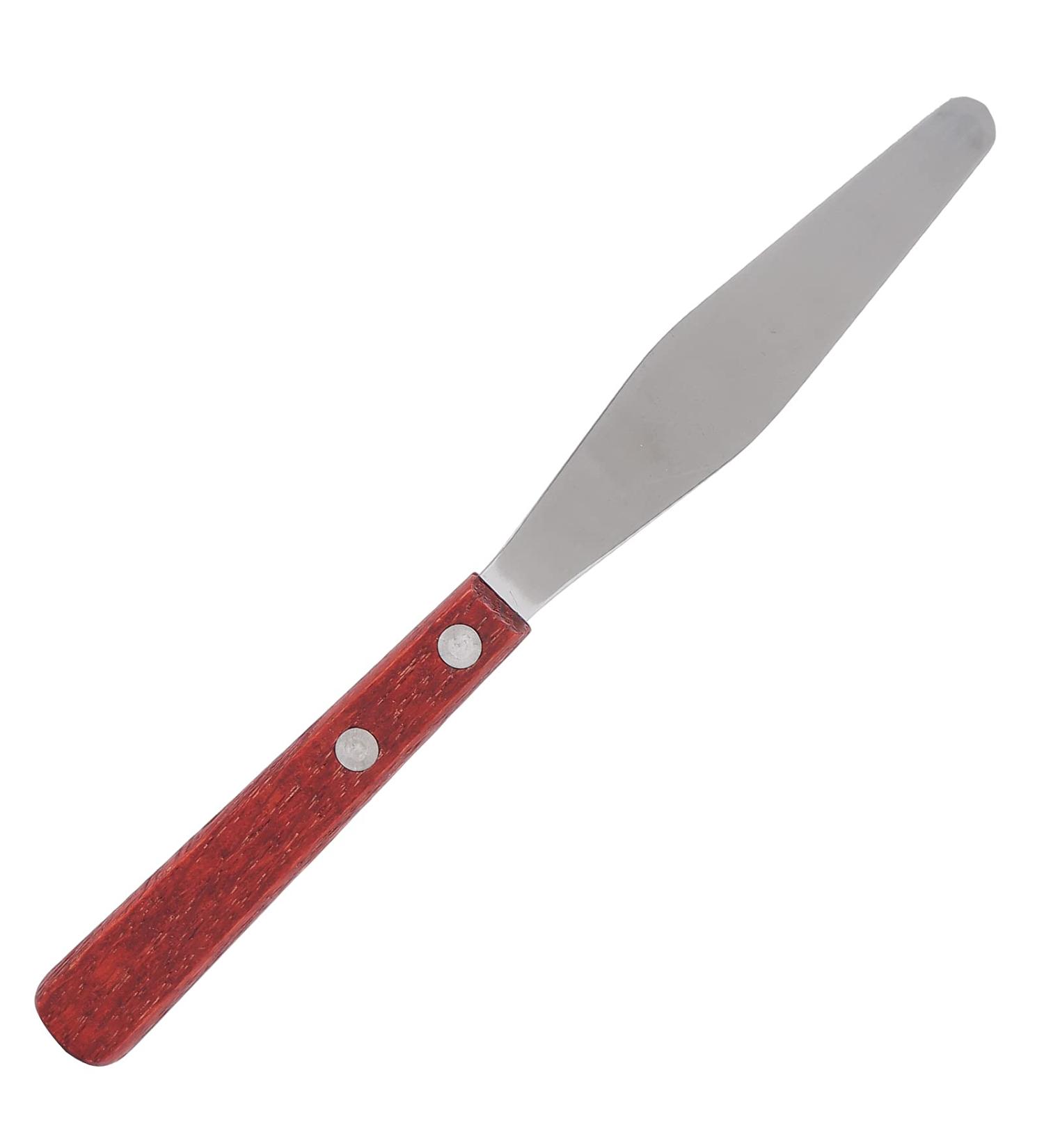 Premium Stainless Steel Wax Spatula with Wooden Handle | Multi-Purpose Applicator for Face Masks Hair Removal & Mixing Pigments - Buy Online on GoSupps.com