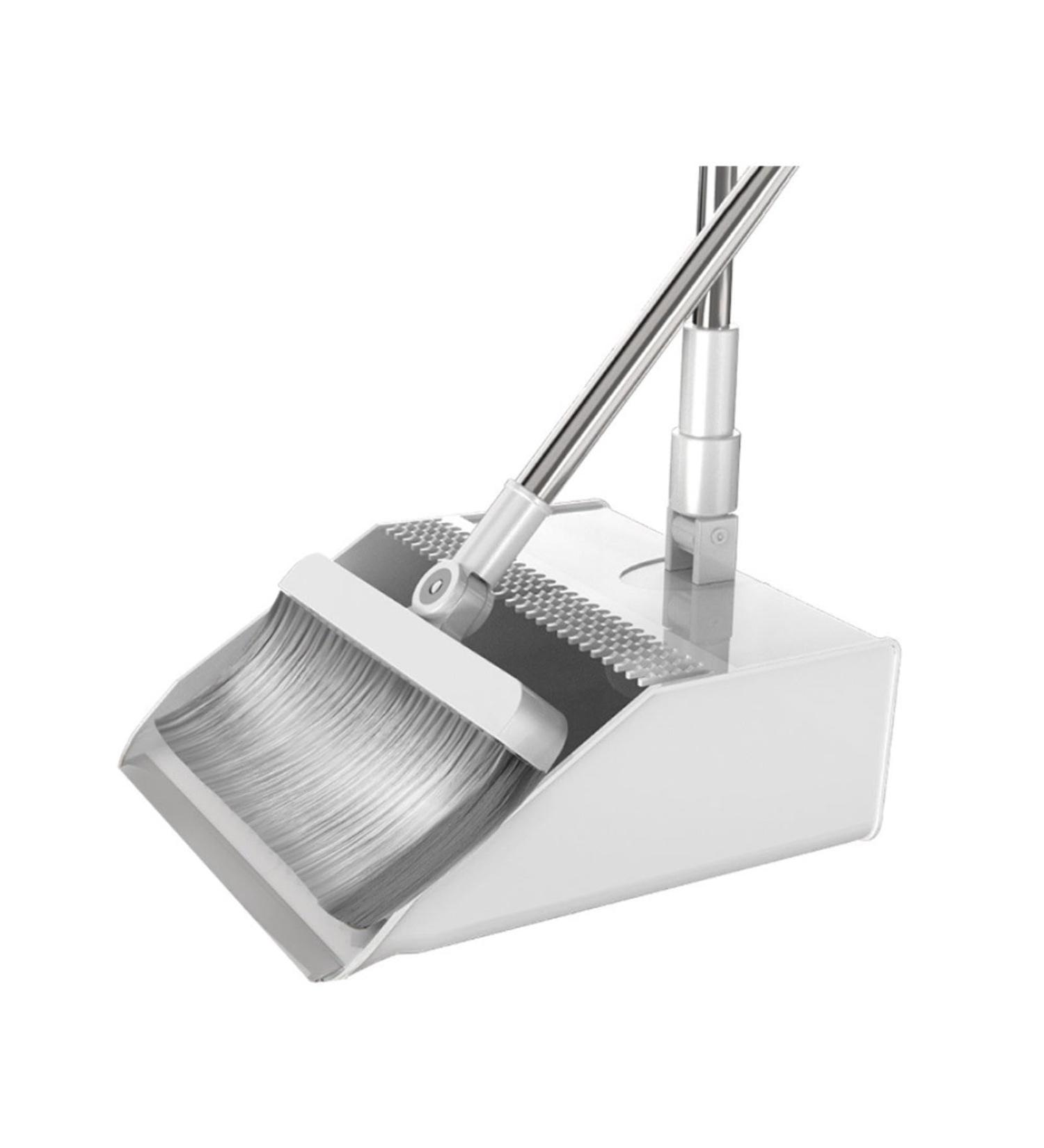 WHDEOY YJLYQF Dustpan and Brush Set Long Handled Tall 180 Degree Rotating Sweeping Brush Household Dust Pan with Comb Teeth for Indoor Outdoor Garden Home Room - Buy Online on GoSupps.com