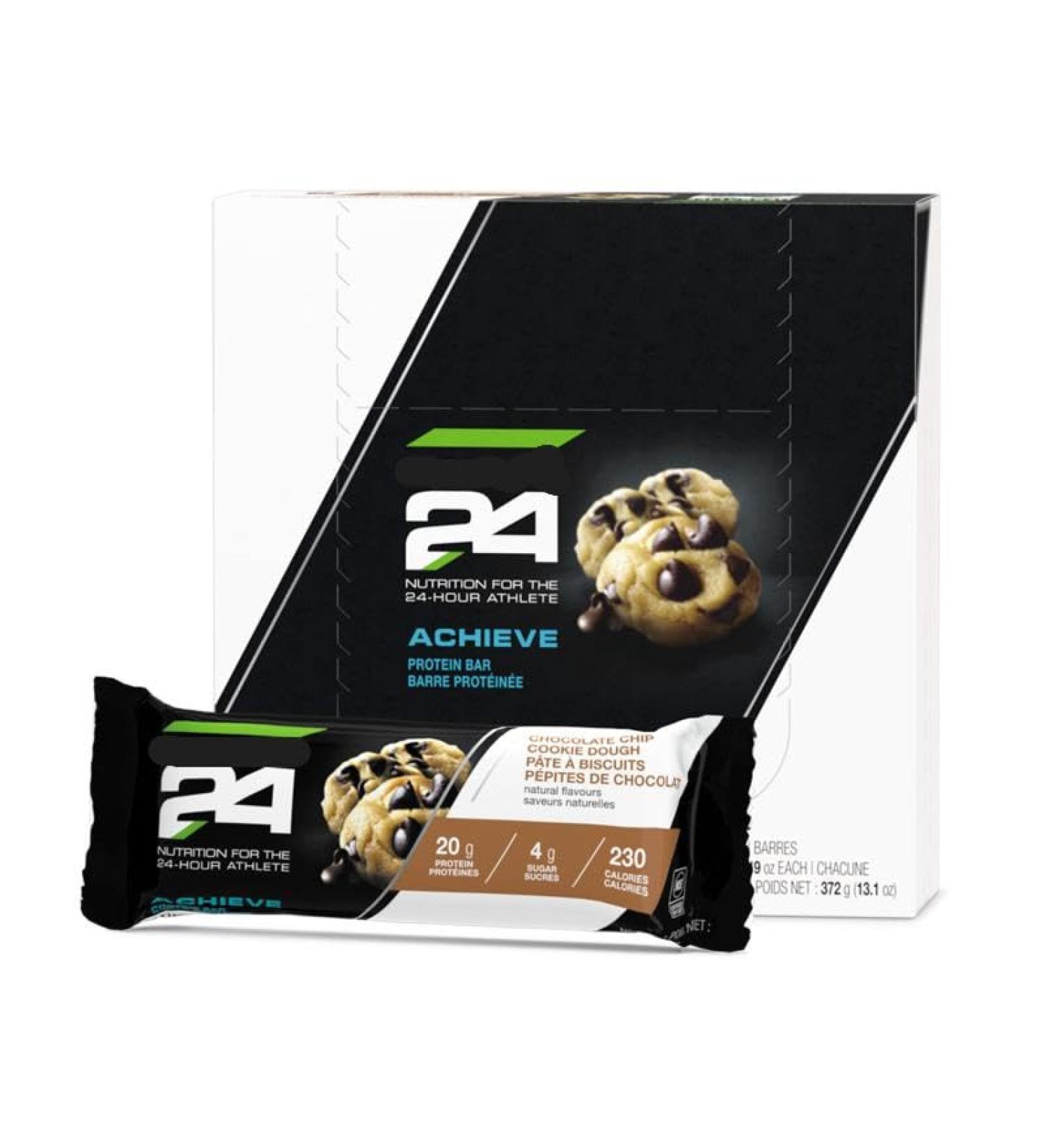 24 Achieve Protein Bar: Chocolate Chip Cookie Dough - Buy Online on GoSupps.com