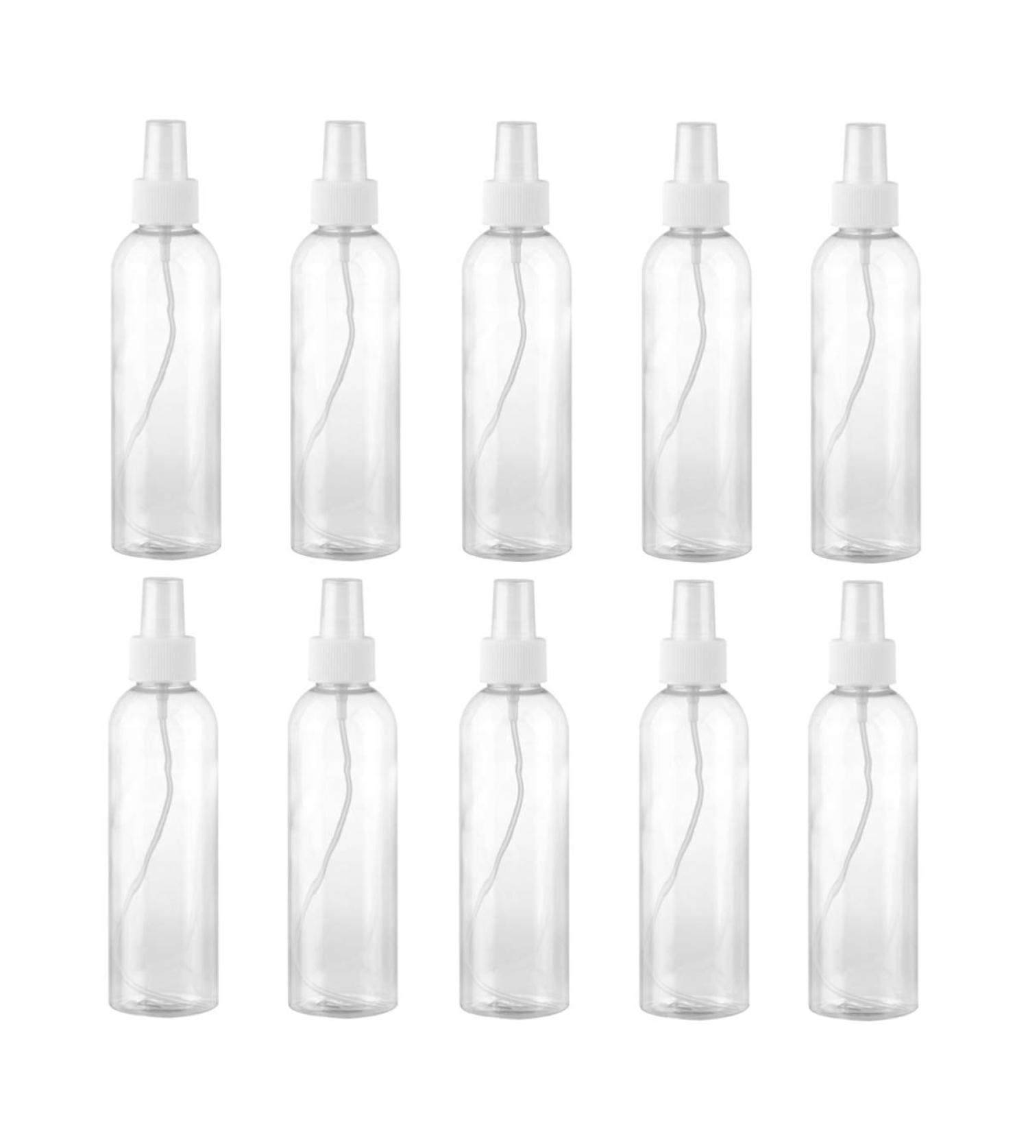 Buy Minkissy 200ml Portable Travel Spray Bottles - Transparent Refillable Fine Fog Perfumer Sprayers for Makeup & Liquid - 10 Pieces - Buy Online on GoSupps.com