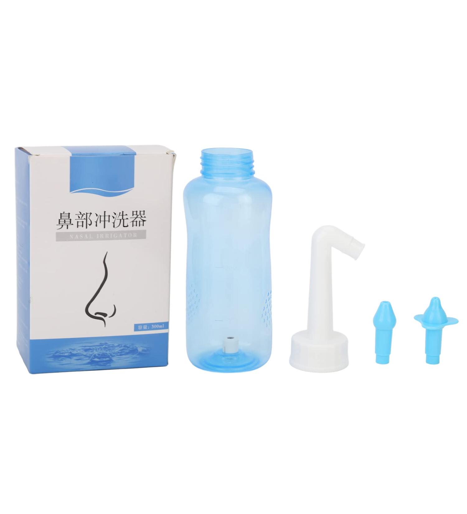 Nasal Irrigation Set 300ML - Sinus Rinse Bottle for Adult & Kid - Blue - Buy Online on GoSupps.com