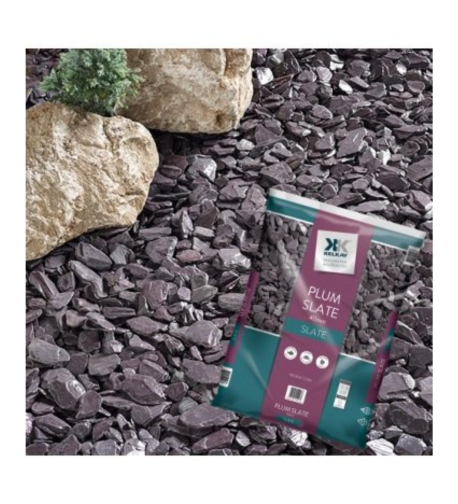 Online Garden Centre Kelkay Plum Slate Chippings Large Pack