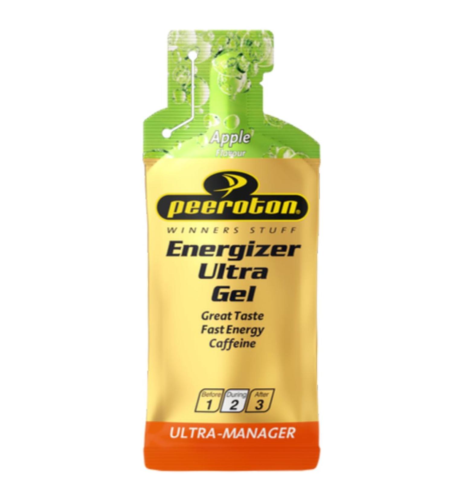 Peeroton Energizer Ultra Gel Apple - Isotonic Energy Gel for Endurance | 26.5g Carbs Quick Digest 40ml Pack - Buy Online on GoSupps.com