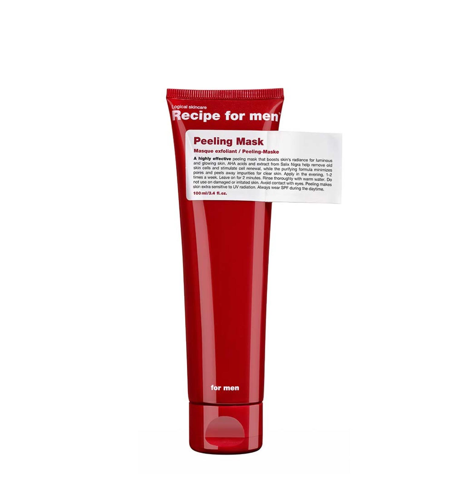 Recipe For Men Enzyme Peeling Mask For Men - Pore Minimizing Mask With AHA Acid & Extracts From Salix Nigra - 100 ML