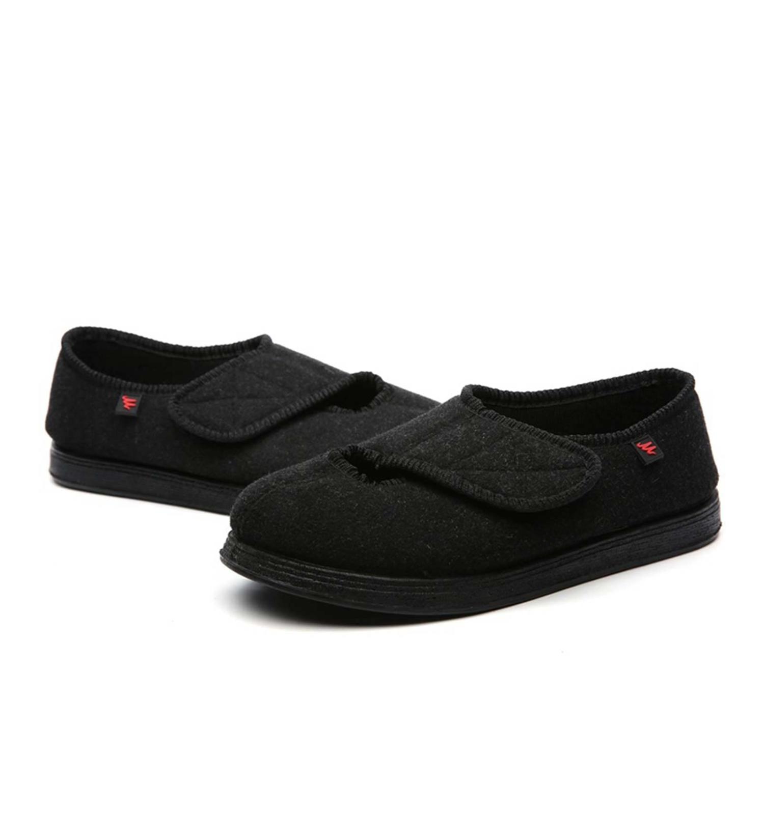 Yytcsjz Women's Diabetic Slippers- Extra Wide Adjustable Straps for Arthritis & Edema Relief - Orthopedic Shoes for Swollen Feet (Black, Size 5.5) - Buy Online on GoSupps.com