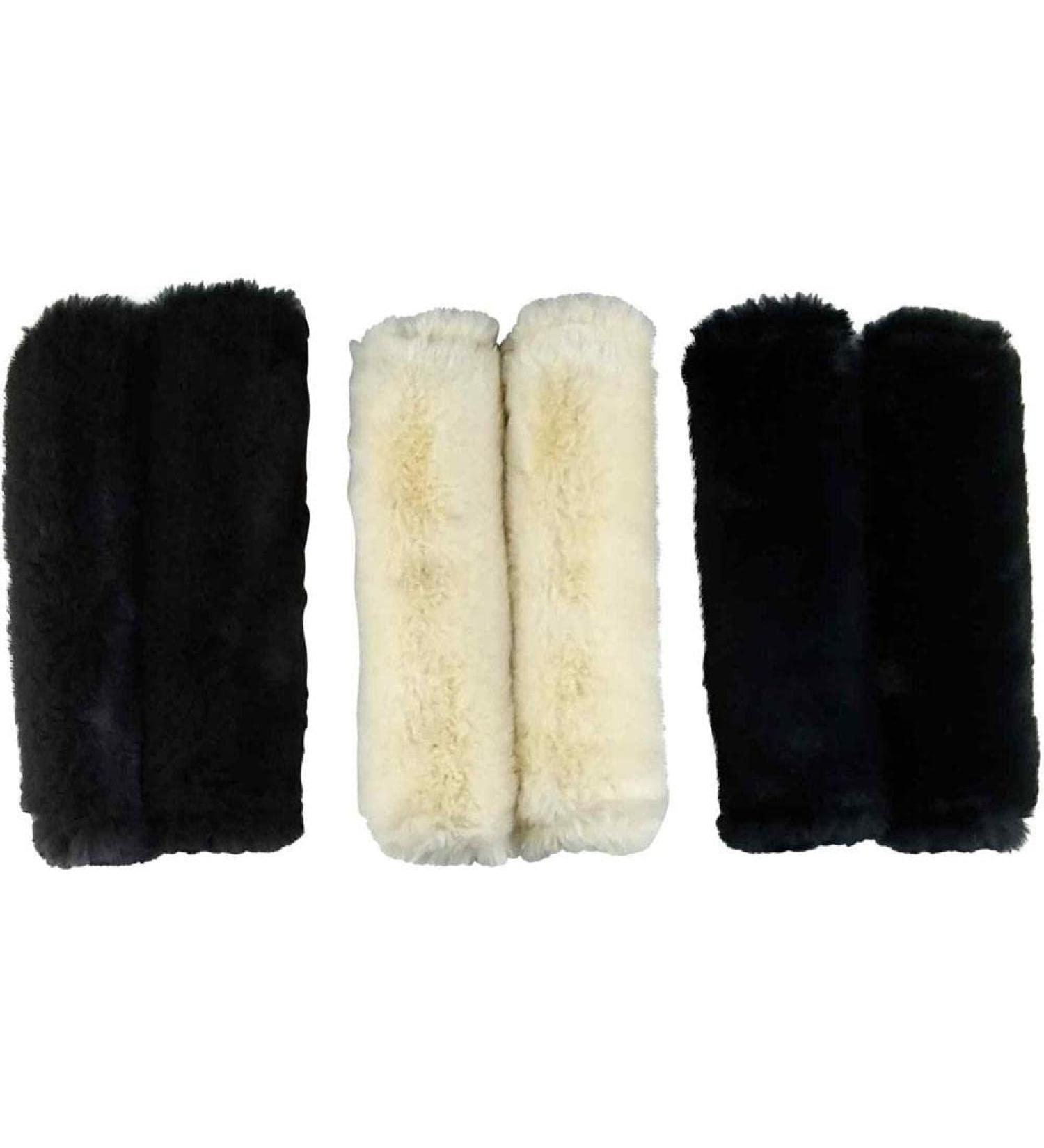 Cameo Equine Synthetic Fleece Cheekpieces - Keep Your Horse Focused Cream One Size - Buy Online on GoSupps.com