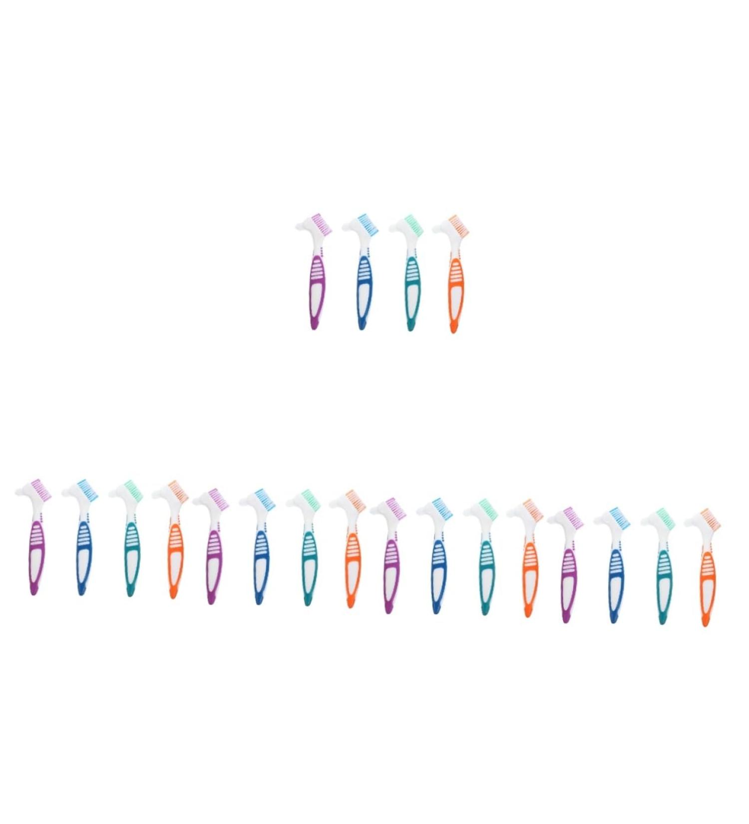 Buy Lurrose 20-Piece Prosthesis Toothbrush Set - Soft Bristle Adult Care Double-Sided Retainer & Cleaning Brush for Prosthetic Care - International Shipping Available - Buy Online on GoSupps.com