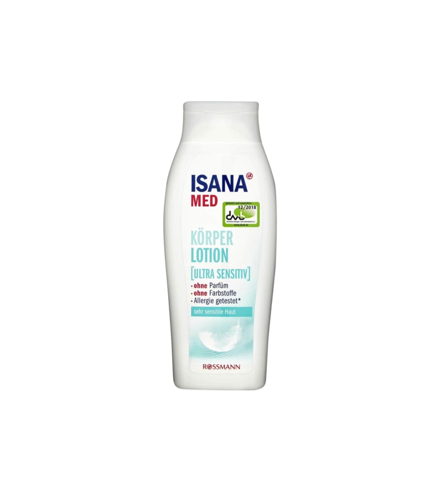 ISANA MED body lotion ultra sensitive 250 ml for very sensitive skin without perfume & dyes skin-friendly vegan