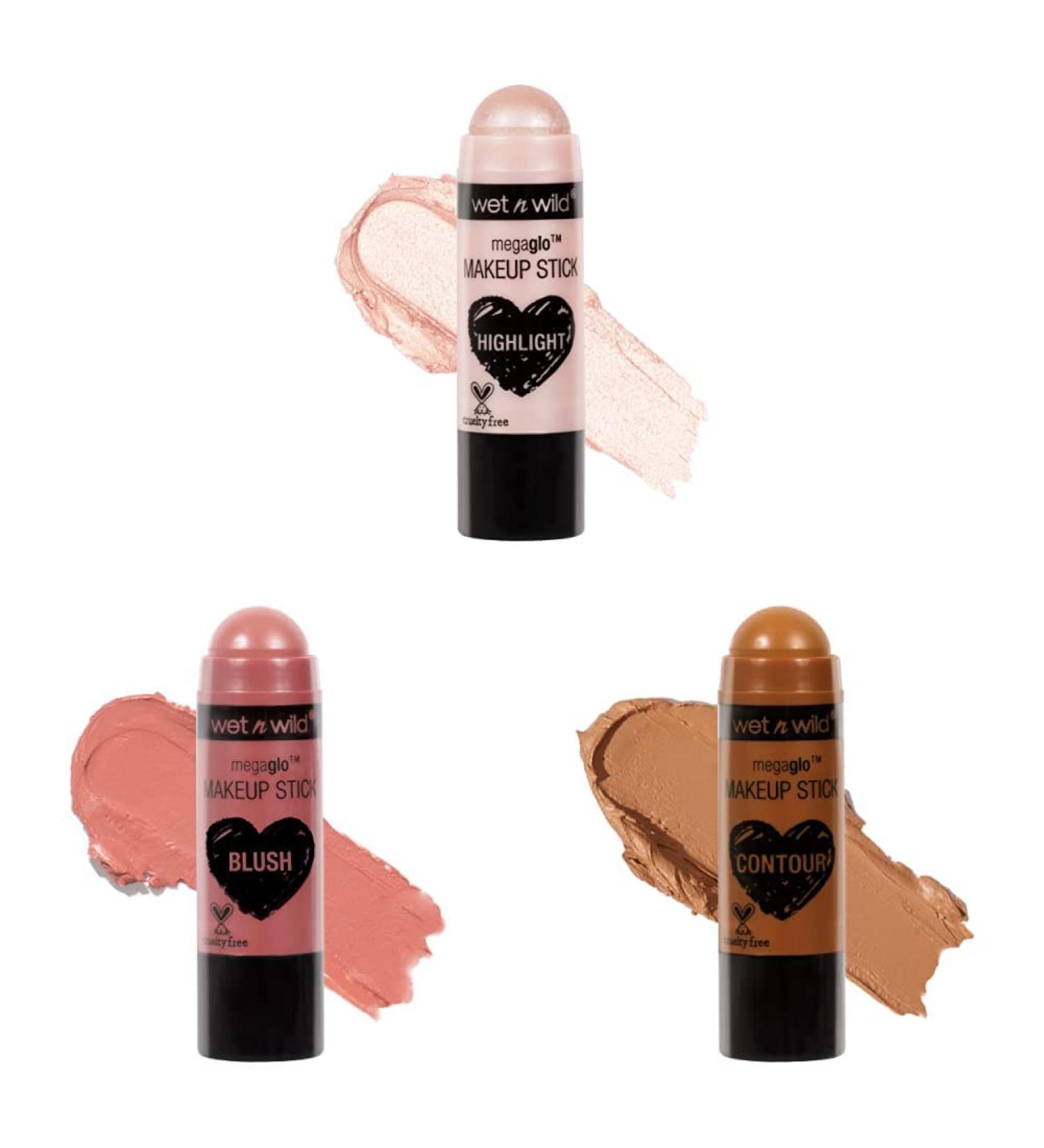 Wet n Wild MegaGlo Conceal & Contour Highlighter Stick in When The Nude Strike + Brown Call Me Maple - Buy Online on GoSupps.com