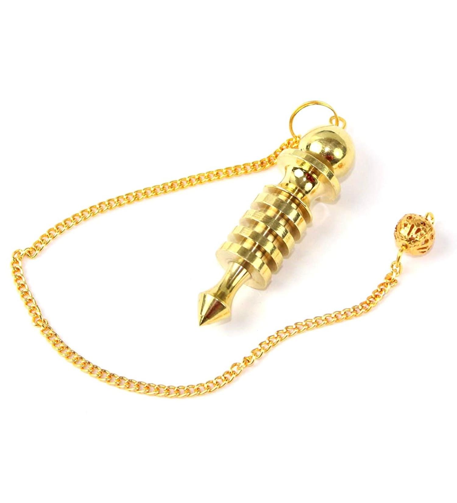Jet International Top Class Gold Plated Metal Isis Pendulum | 4 Plate Healing Dowsing Rod | A++ Metaphysical Tool for Spiritual Answers - Buy Online on GoSupps.com