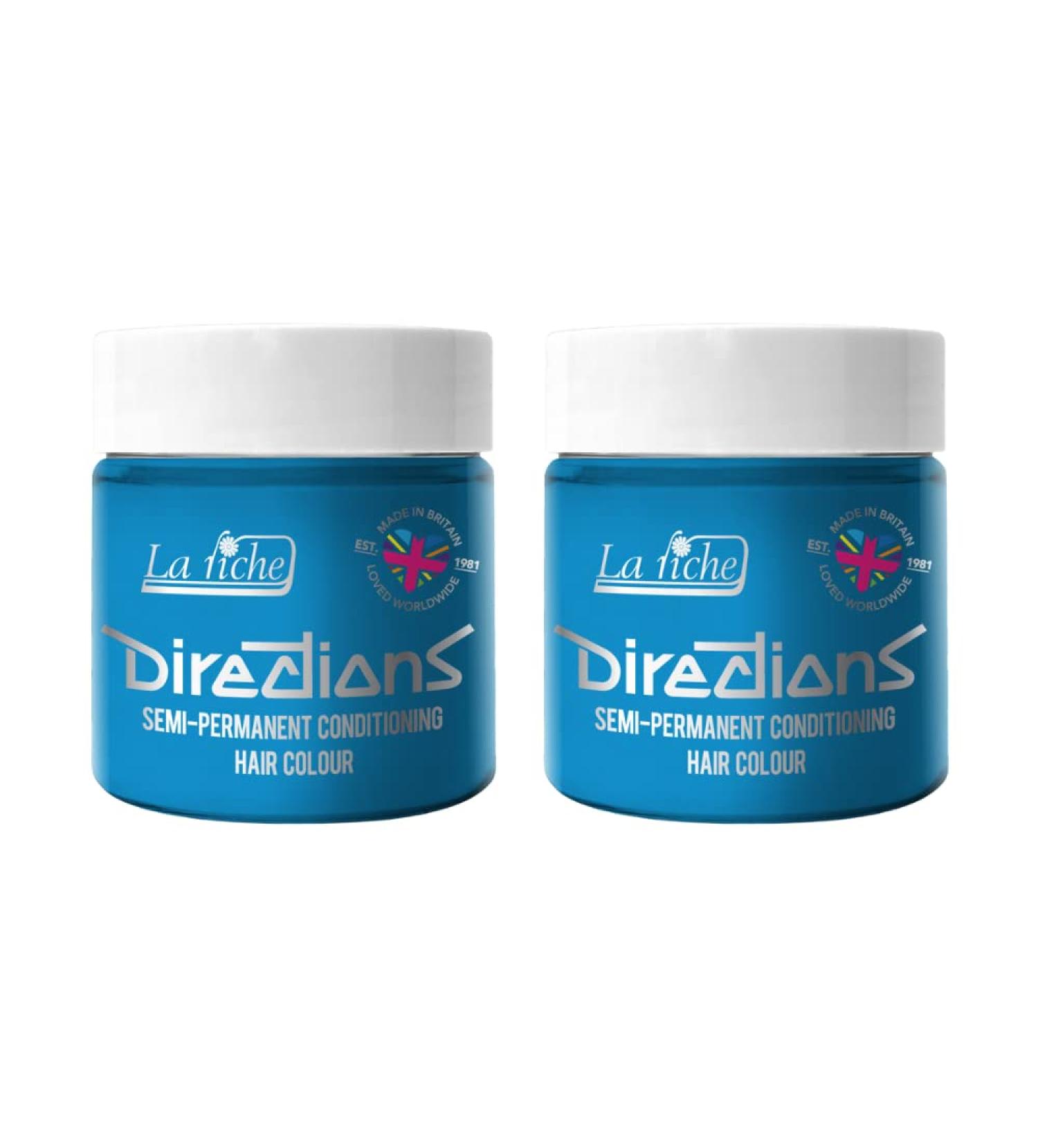 La Riche Directions Semi-Permanent Hair Color 100 ml Jar 2-Pack (Pastel Blue) Pastel Blue 100 ml (2-Pack)