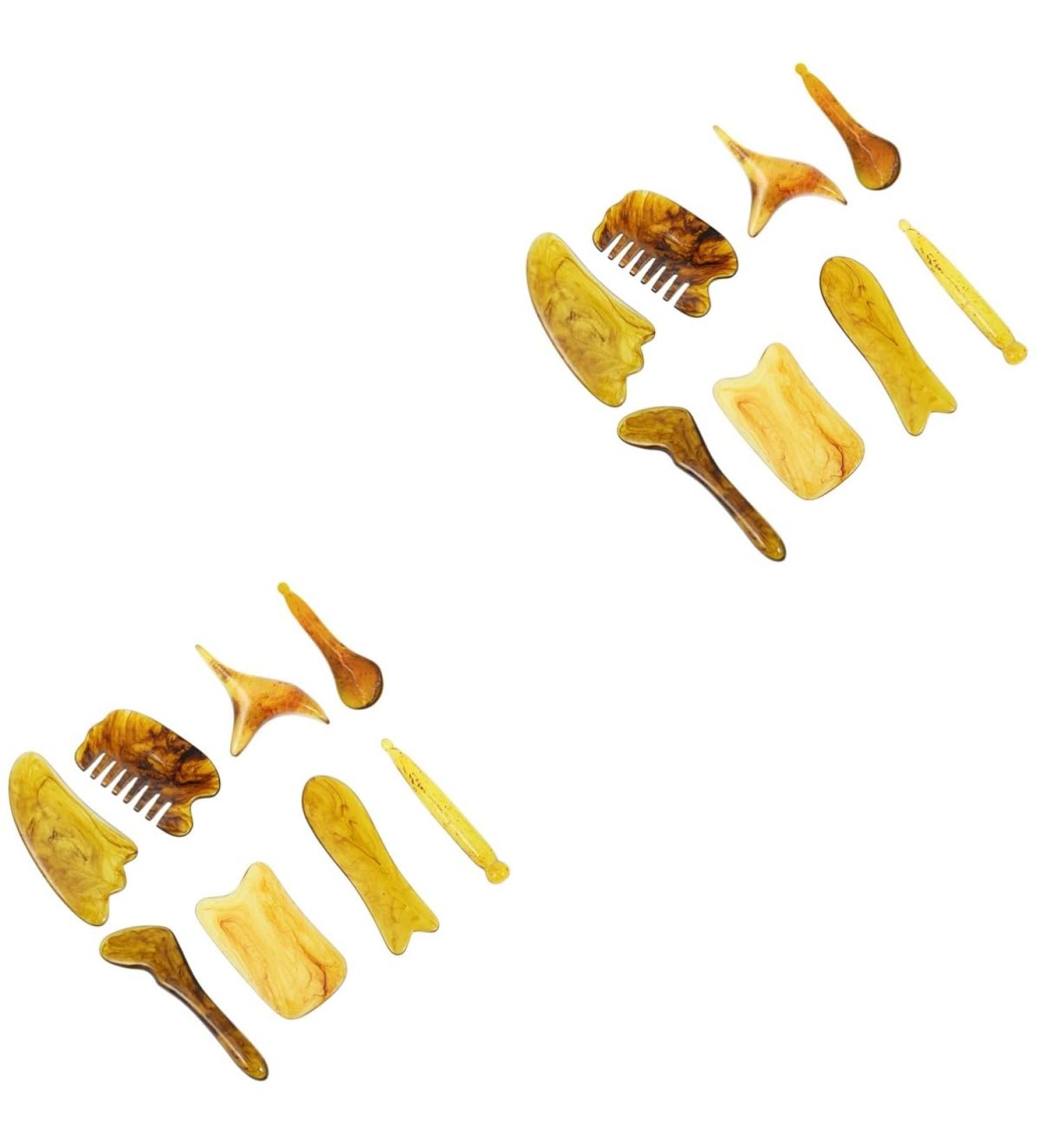 Minkissy 16-Piece Facial & Body Massage Tools Set - Gua Sha Scraping Slab Roller & Neck Massager for Ultimate Relaxation - Buy Online on GoSupps.com