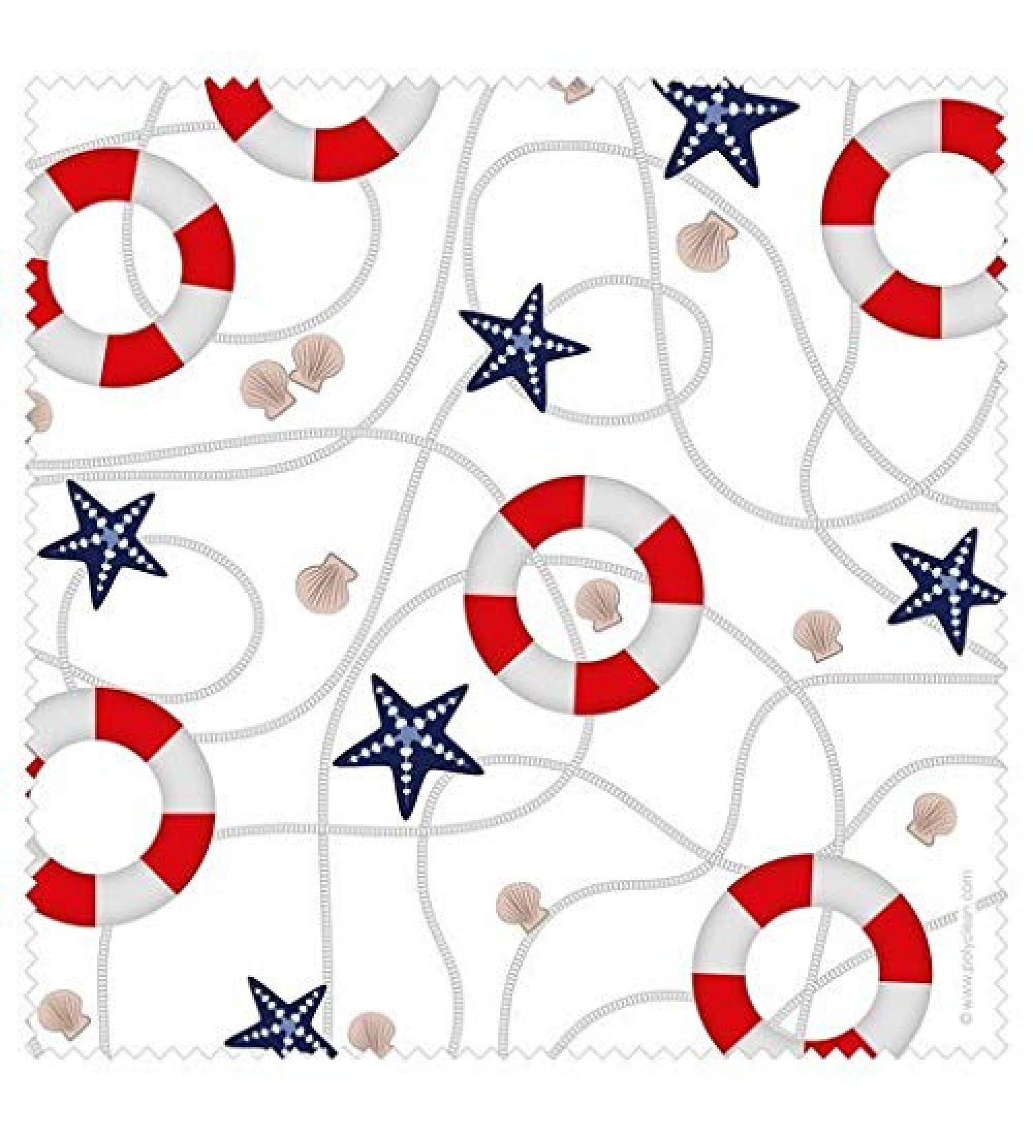 Polyclean microfibre cloth with "starfish" motif 17.5 x 17.5 cm glasses cleaning cloth