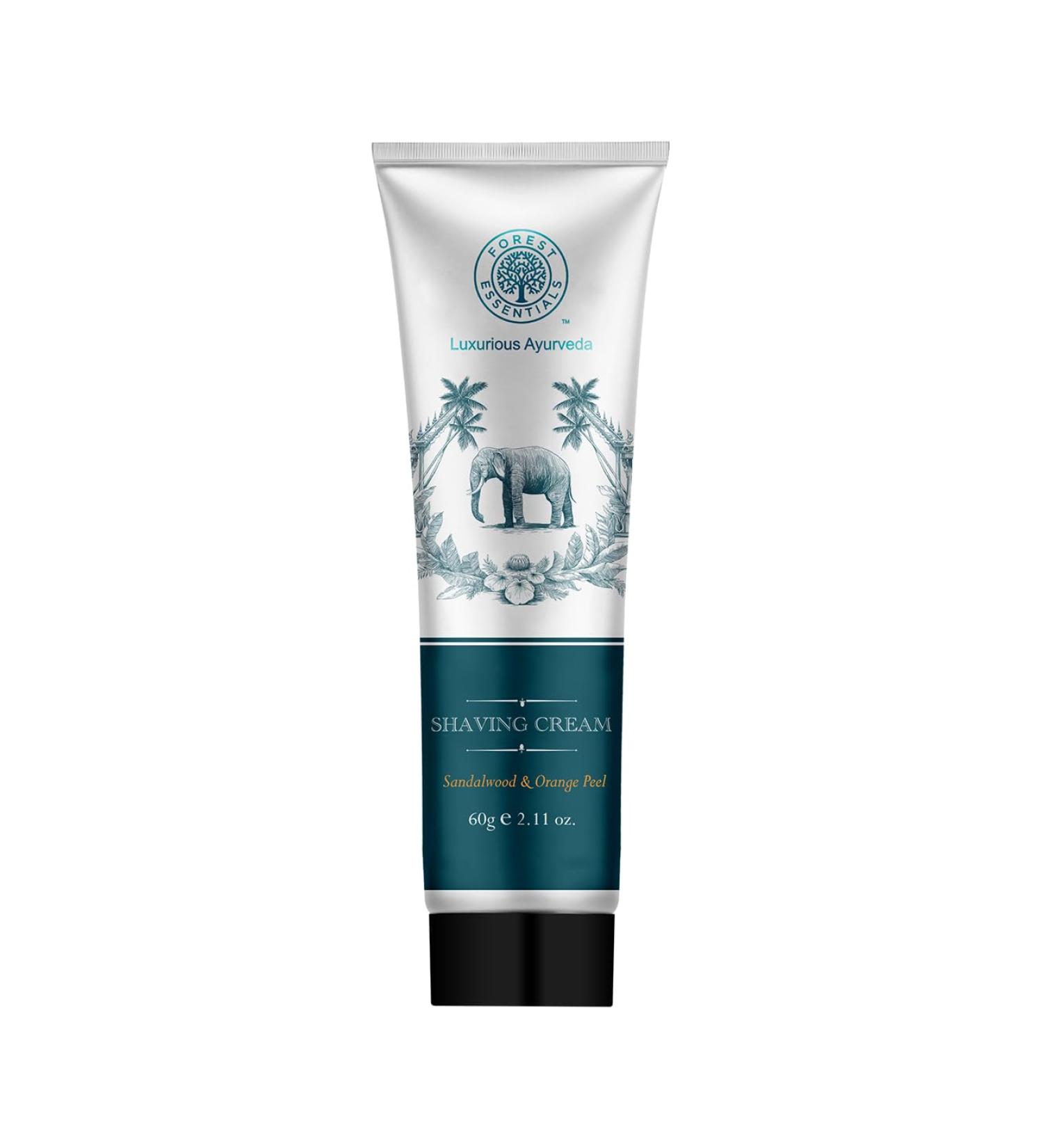 Buy Forest Essentials Shaving Cream Sandalwood & Orange Peel 60g Natural Premium Shaving Care for Smooth Skin | International Shipping Available - Buy Online on GoSupps.com