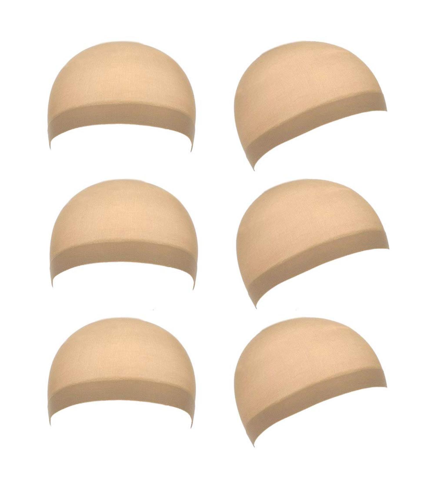 6pcs Soft Comfortable Stretchy Nylon Wig Cap Unisex Wig Stocking Cap Hair Cup for Women and Men Beige - Buy Online on GoSupps.com