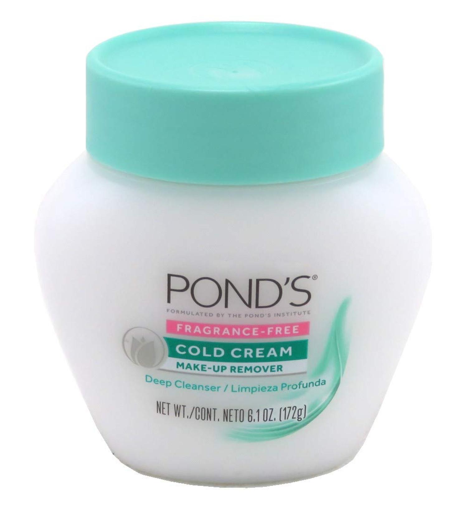 Ponds Cold Cream Make-Up Remover Fragrance-Free 6.1 Ounce (2 Pack)