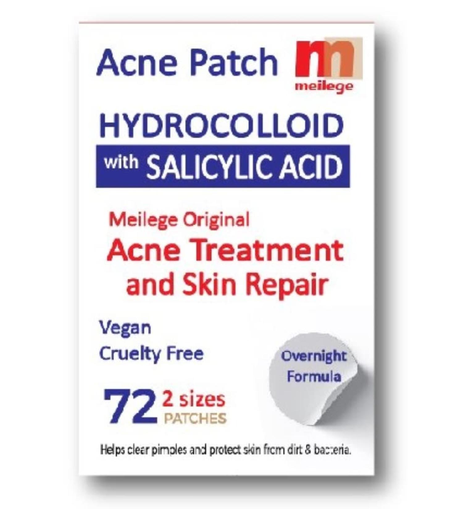 Hydrocolloid Acne Patch with Salicylic Acid - Fast Healing for Pimples | 72 Patches in 2 Sizes | International Shipping Available - Buy Online on GoSupps.com