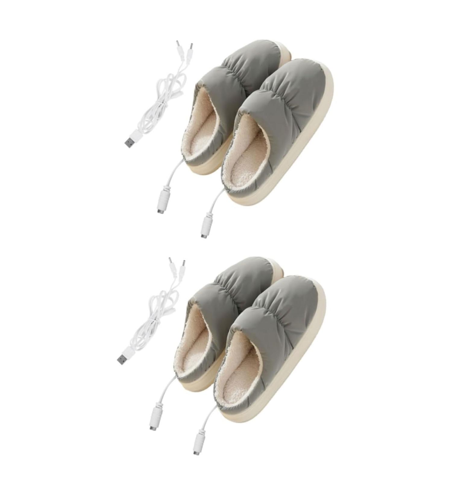 Packove Heated Foot Warmers - 2 Pairs of Plush Heating Shoes for Ultimate Comfort & Winter Protection - Electrothermal Slippers for Home Use - Buy Online on GoSupps.com