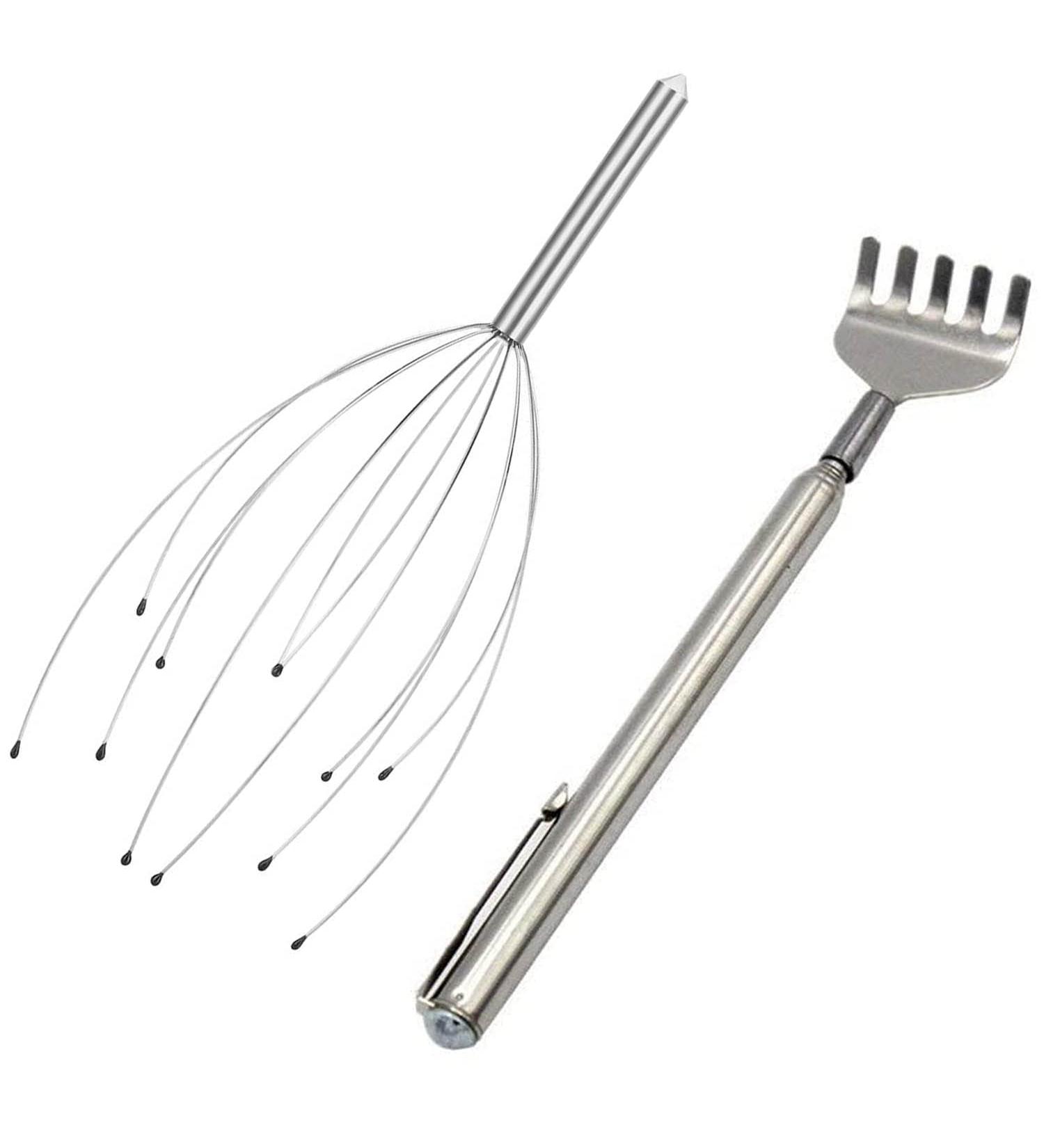 Phcomrich Scalp Massager Set - 12 Sensor Deep Relaxation Device for Home & Office | Spa Pull-Out Back Scratchers (2 Pack) - Buy Online on GoSupps.com
