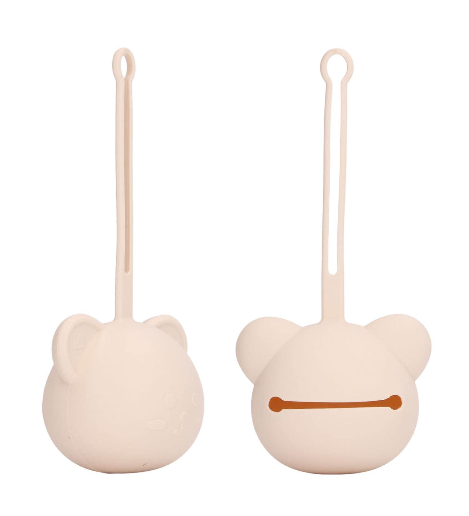 Buy Silicone Pacifier Cover - Dishwasher-Safe Travel Protector | Soft Dental Adhesive (Milk Teat Color) - Buy Online on GoSupps.com