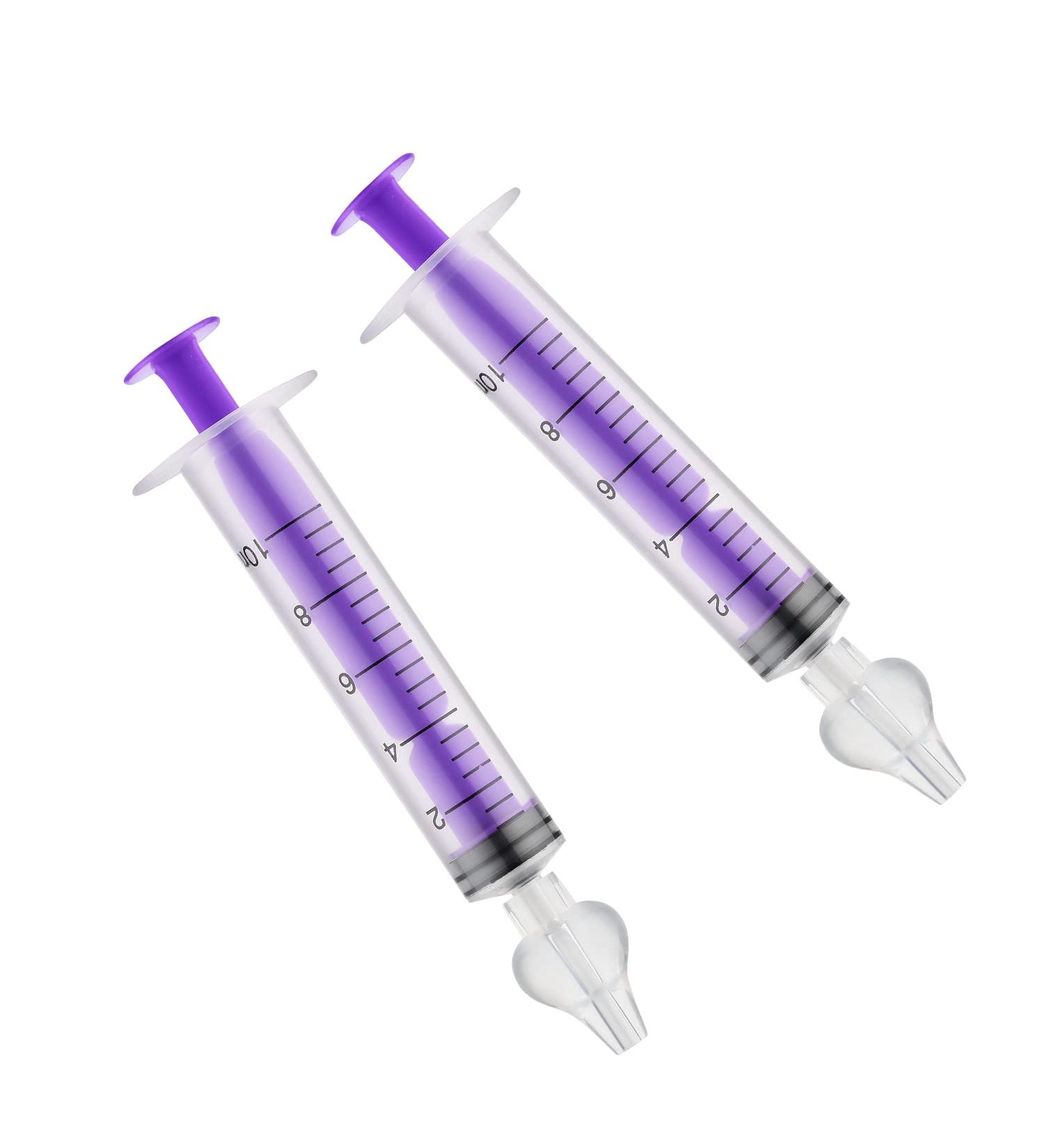 2pcs Baby Nasal Irrigation Set with Silicone Tips - Purple | Nasal Wash Aspirator for Infant Nasal Hygiene - Buy Online on GoSupps.com