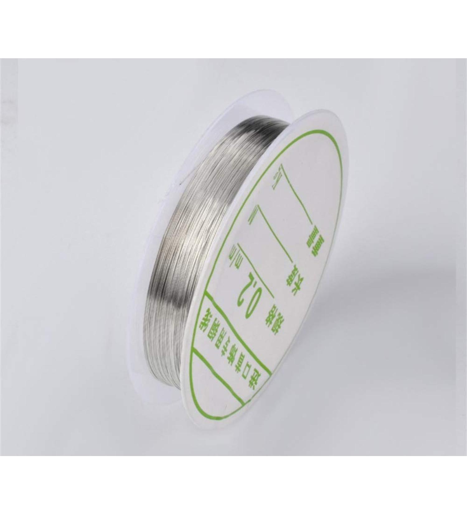 Mezerdoo 1Roll 22M Gold Silver Rose Copper Wire Line Strping Tape Manicure Tools Nail Art Tips Decoration Sticker for DIY Beading Jewelry (silver)