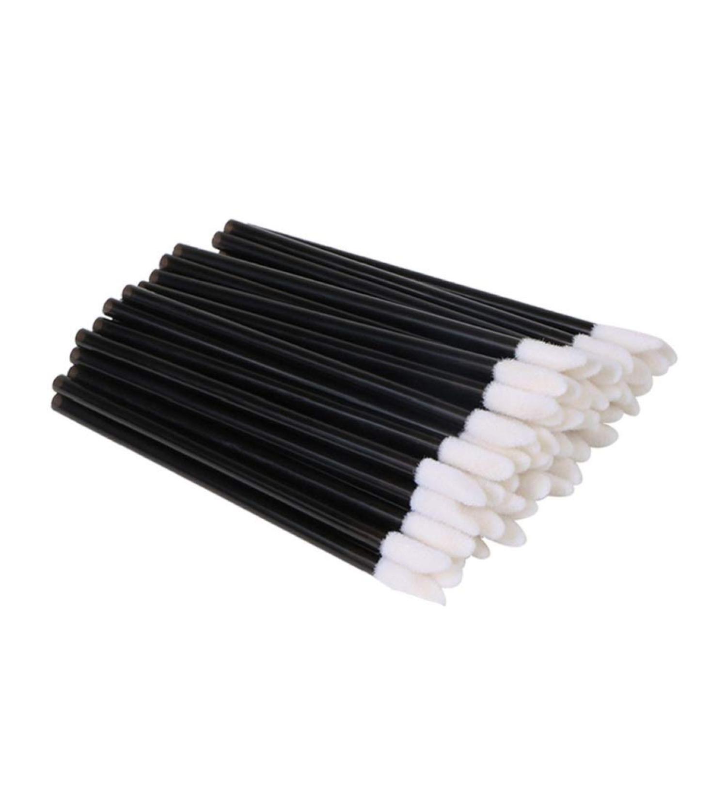 EVERMARKET 50 Disposable Lip Brushes - Lipstick Gloss Wands Applicator Makeup Tool Kit | Black | International Shipping Available - Buy Online on GoSupps.com
