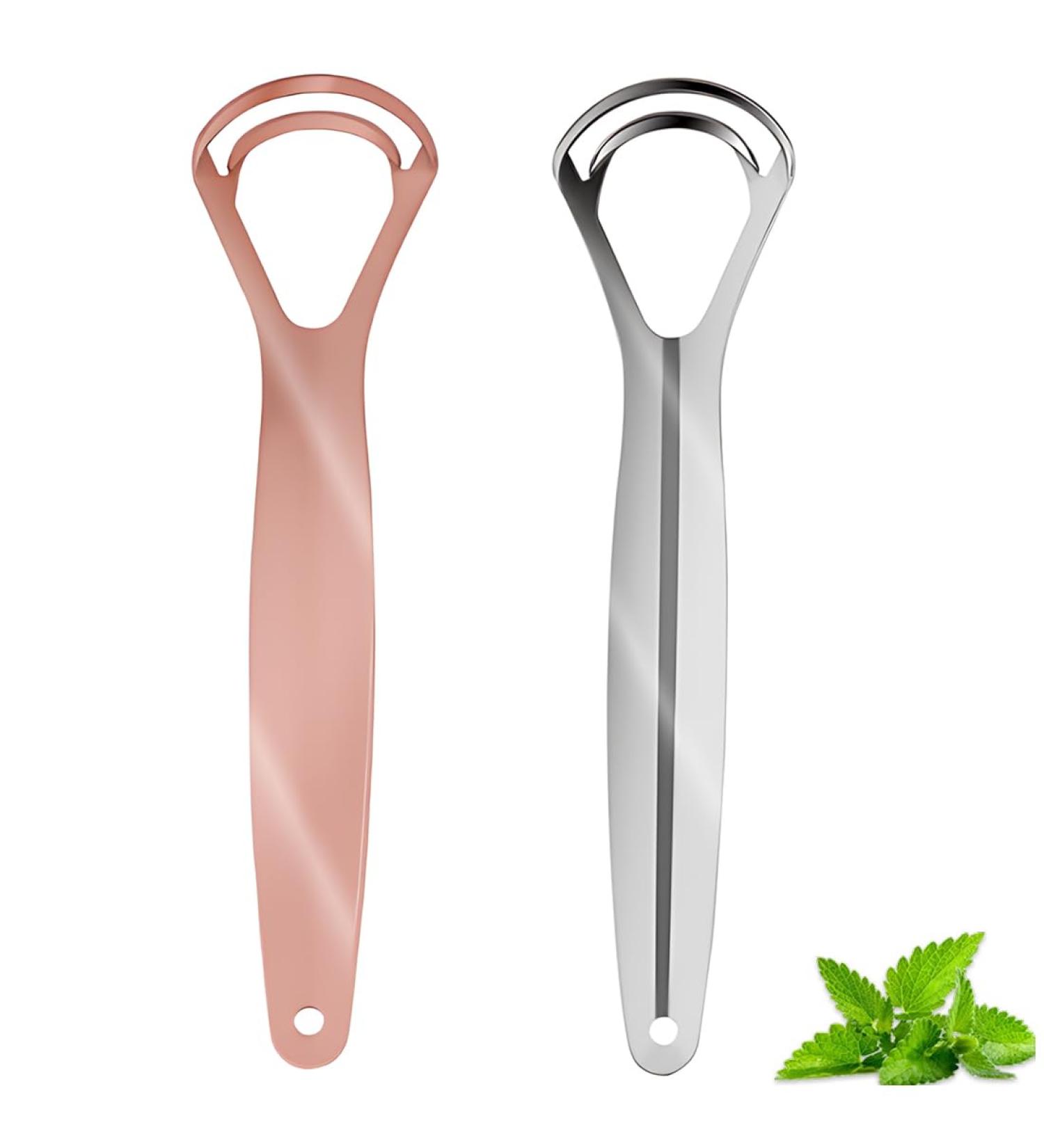 CPsyte Double Head Tongue Cleaner - Optimal Oral Hygiene & Bad Breath Relief | Travel-Friendly Metal Tongue Scraper for Adults - Buy Online on GoSupps.com
