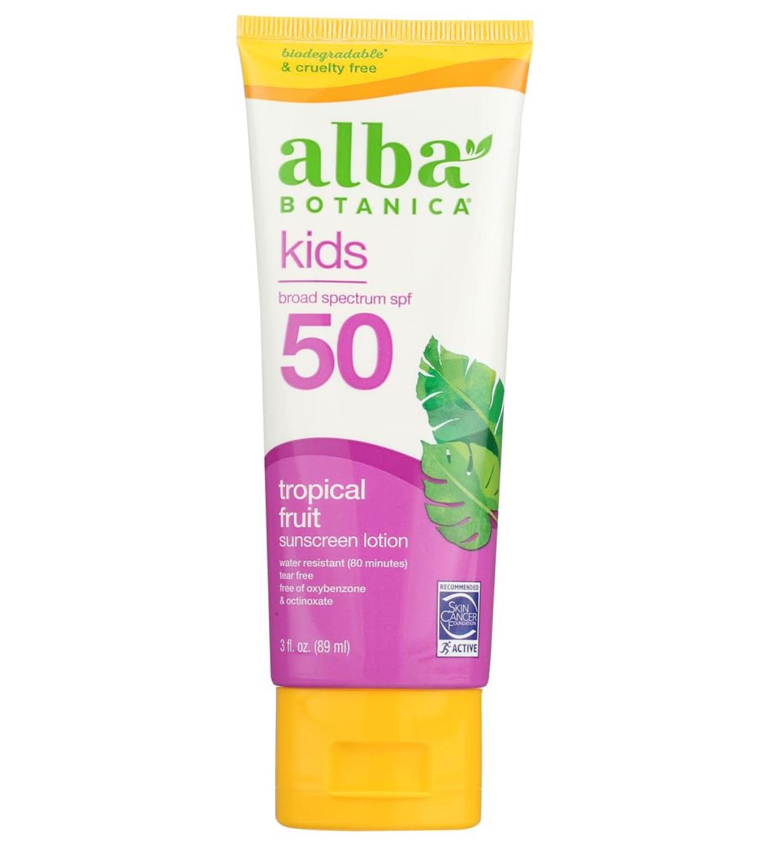 Alba Botanica Kids SPF 45 Sunscreen - Very Emollient 4 oz Tube | Safe & Effective Sun Protection for Kids - Buy Online on GoSupps.com