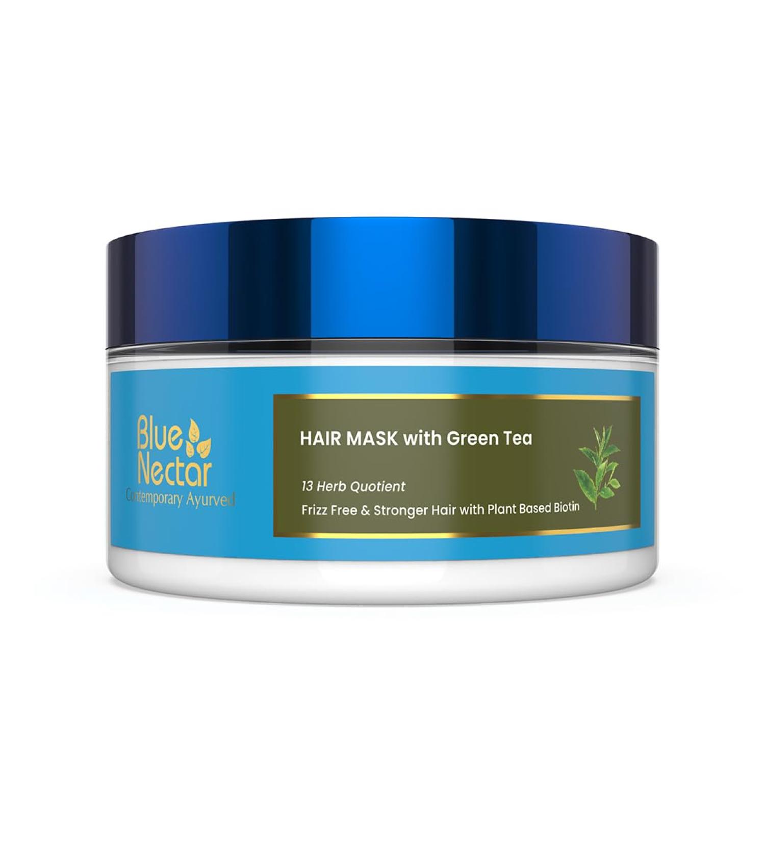 Blue Nectar Anti Frizz Hair Mask - Nourishing Treatment for Dry & Frizzy Hair | 13 Natural Herbs for Hair Growth (7 Oz - Buy Online on GoSupps.com
