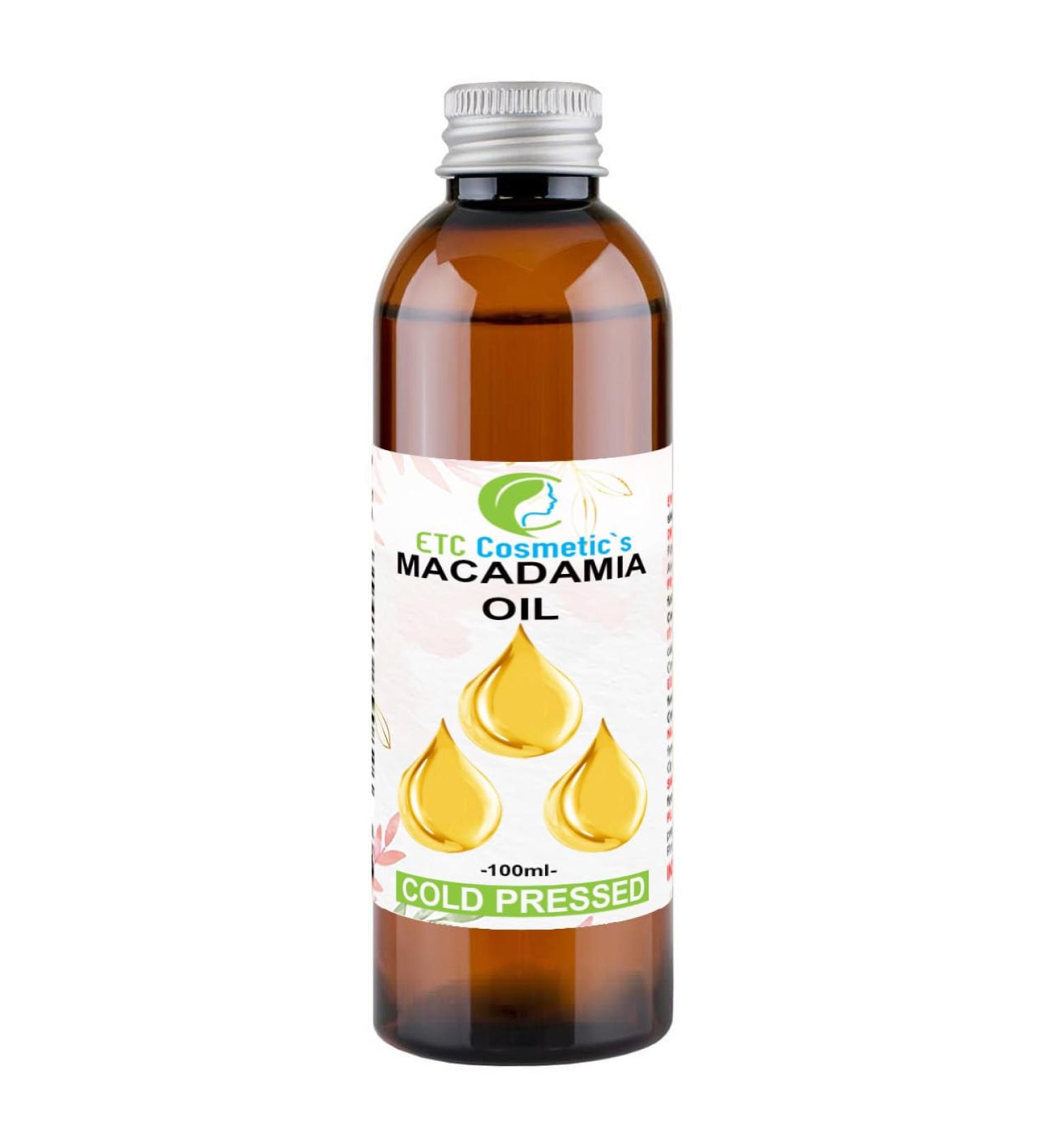 Buy 100% Natural Cold Pressed Macadamia Oil - Virgin 100ml for Hair Skin & Massage Care - International Shipping Available - Buy Online on GoSupps.com