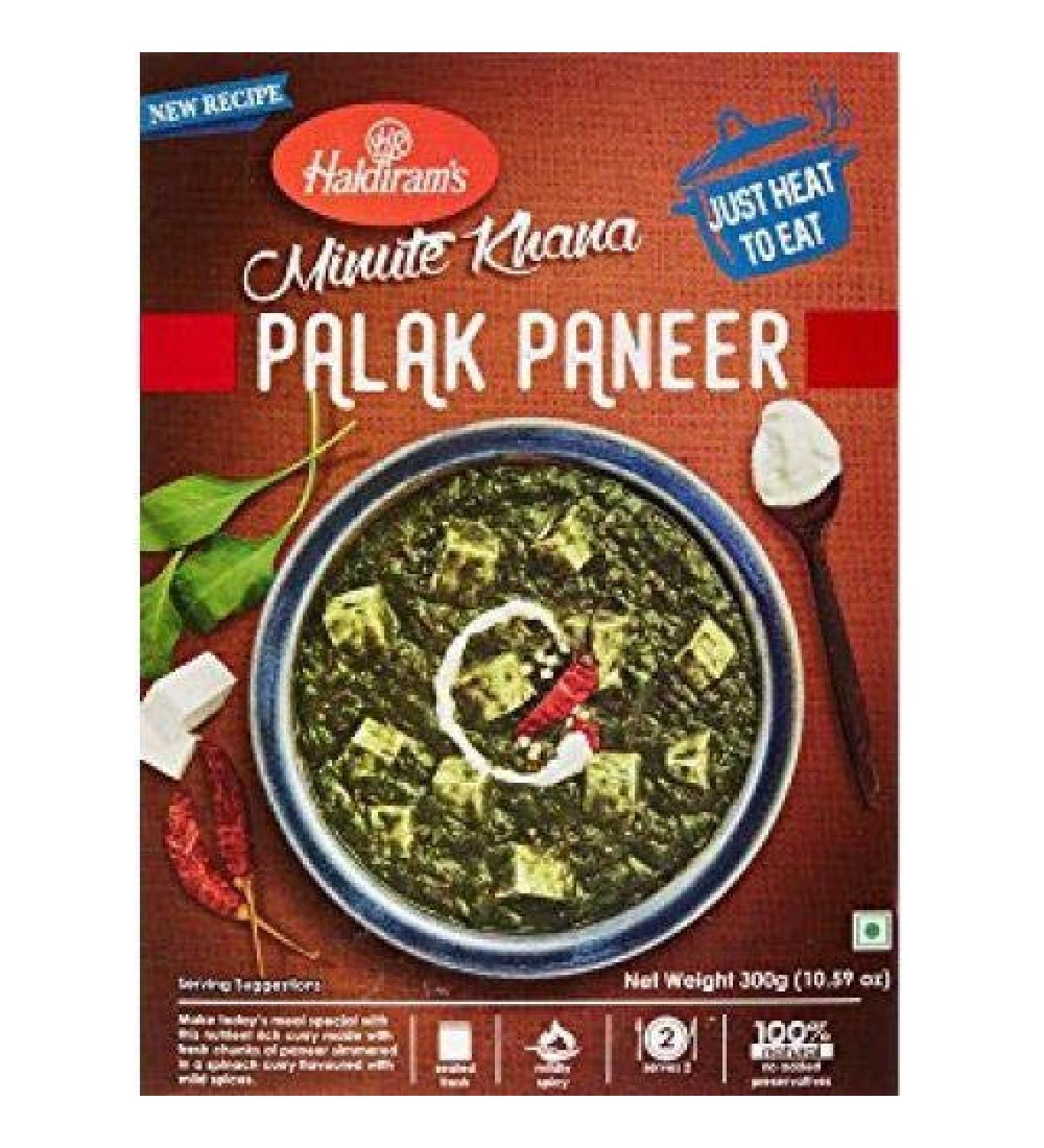 Haldiram's Minute Khana Ready to Eat Palak Panel, 300g