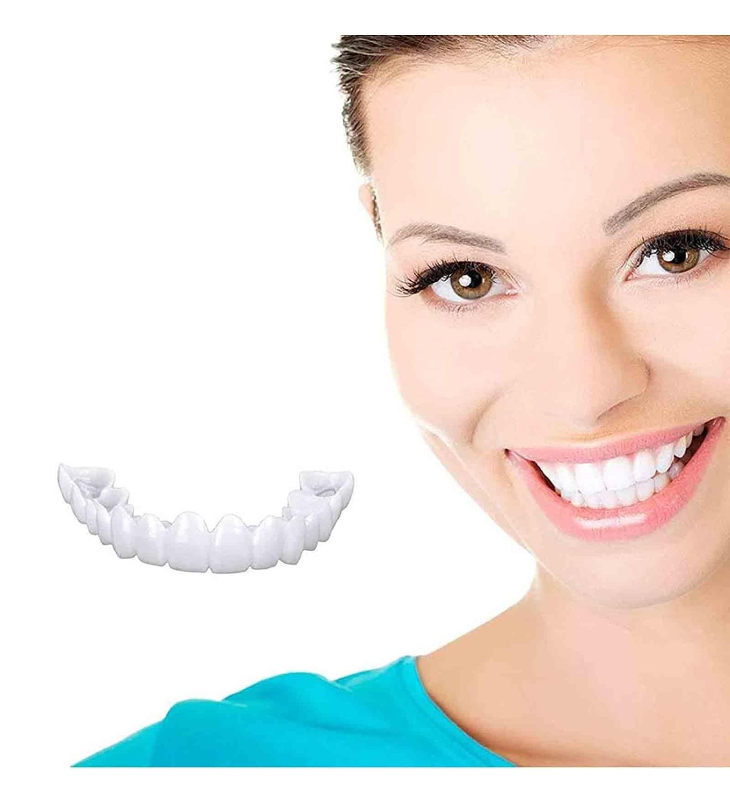 WaTsky Cosmetic Teeth Veneers - Instant Perfect Smile Clip-On Veneers for Beautiful White Teeth - 2 Up 2 Down - Buy Online on GoSupps.com