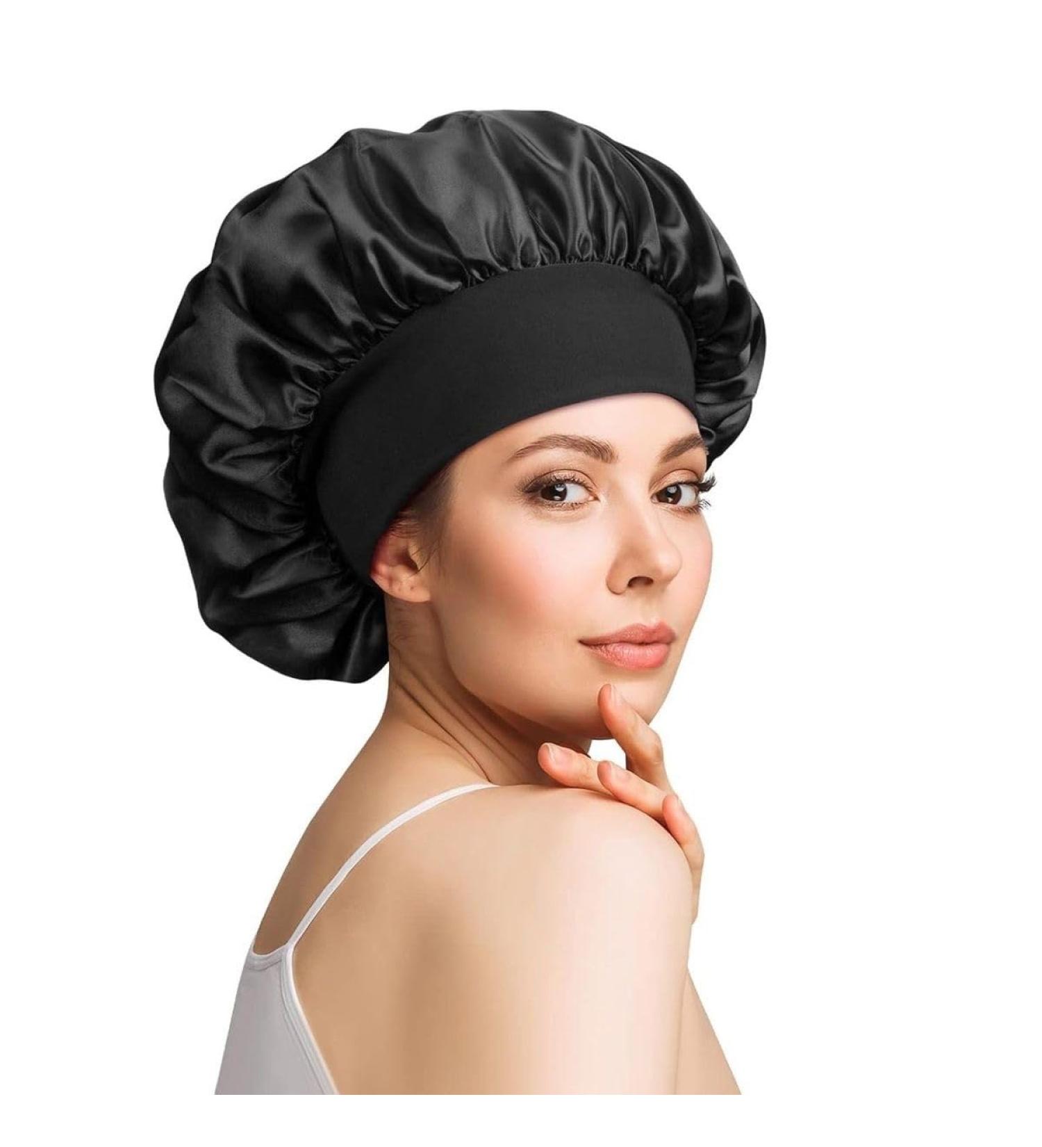 Premium Silk Bonnet for Curly Hair | Breathable Satin Sleeping Hood | Night Hat for Ultimate Comfort - Buy Online on GoSupps.com
