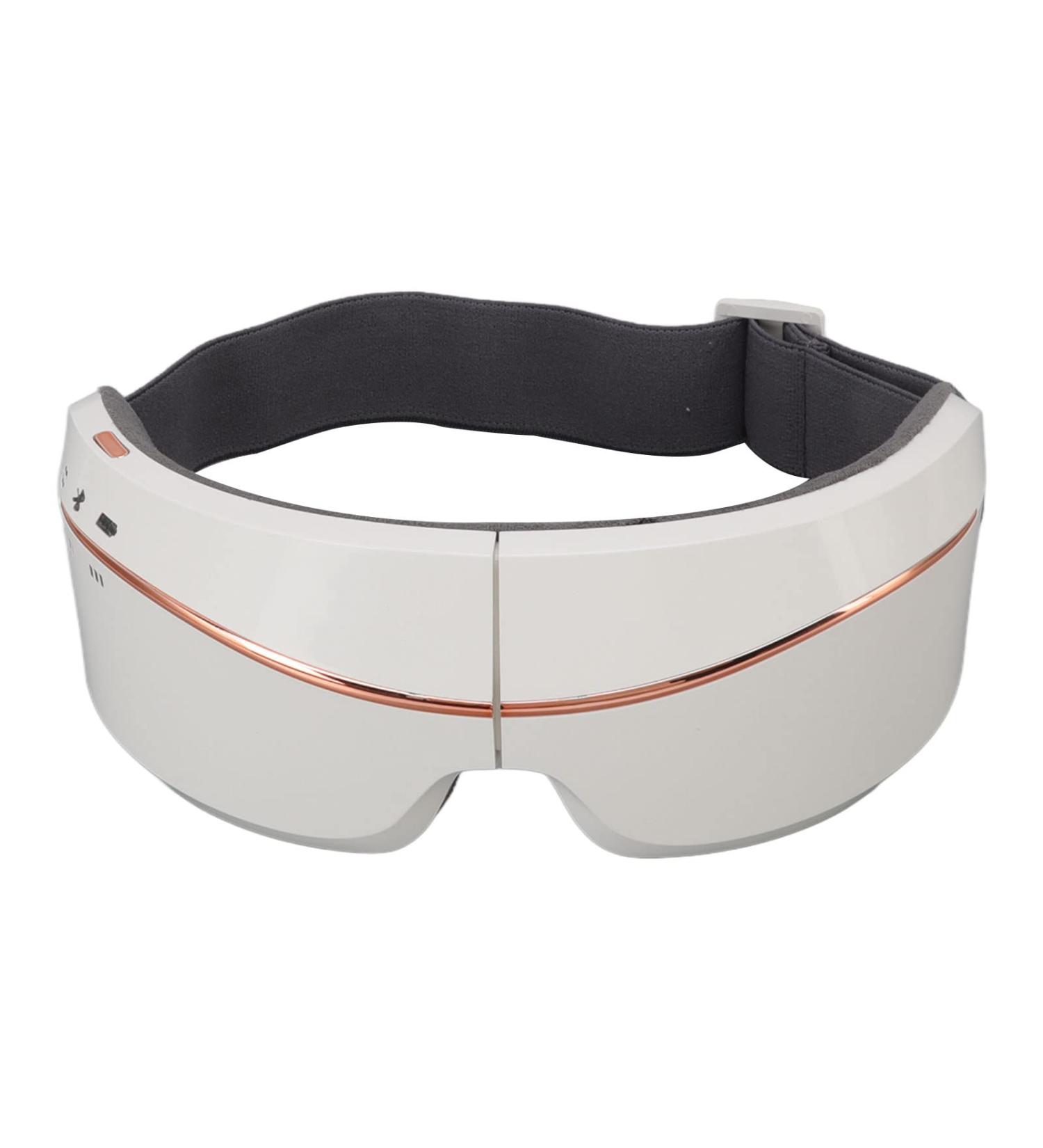 Eye Massage Device with Warm Compression & Vibration | Bluetooth Music & Fatigue Relief - Sleep Support (White) - Buy Online on GoSupps.com