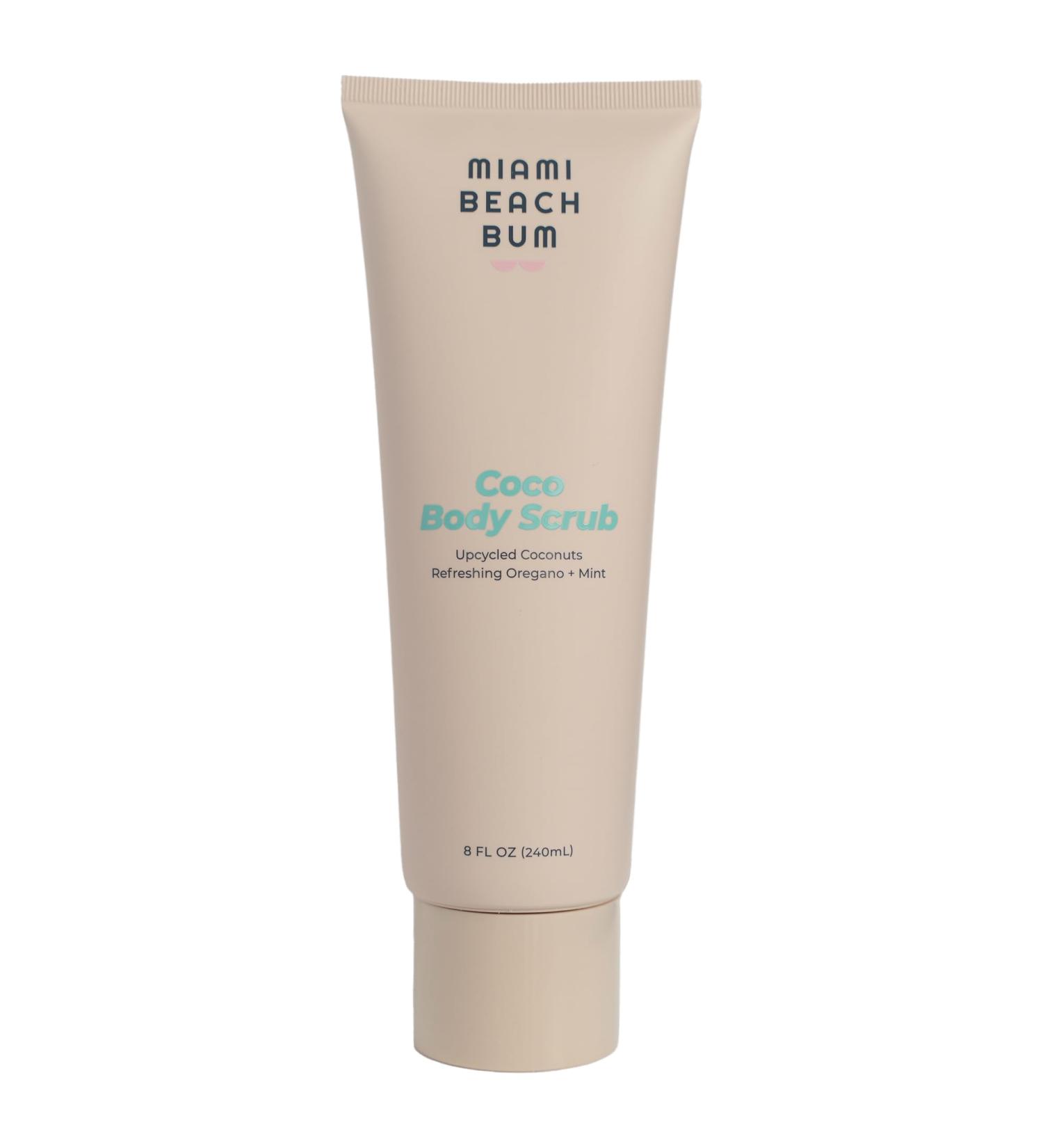 Miami Beach Bum Coco Body Scrub exfoliates breakouts and irritation Oregano & lactobacillus Glycerin & Coconut Oils Aloe 8oz - Buy Online on GoSupps.com