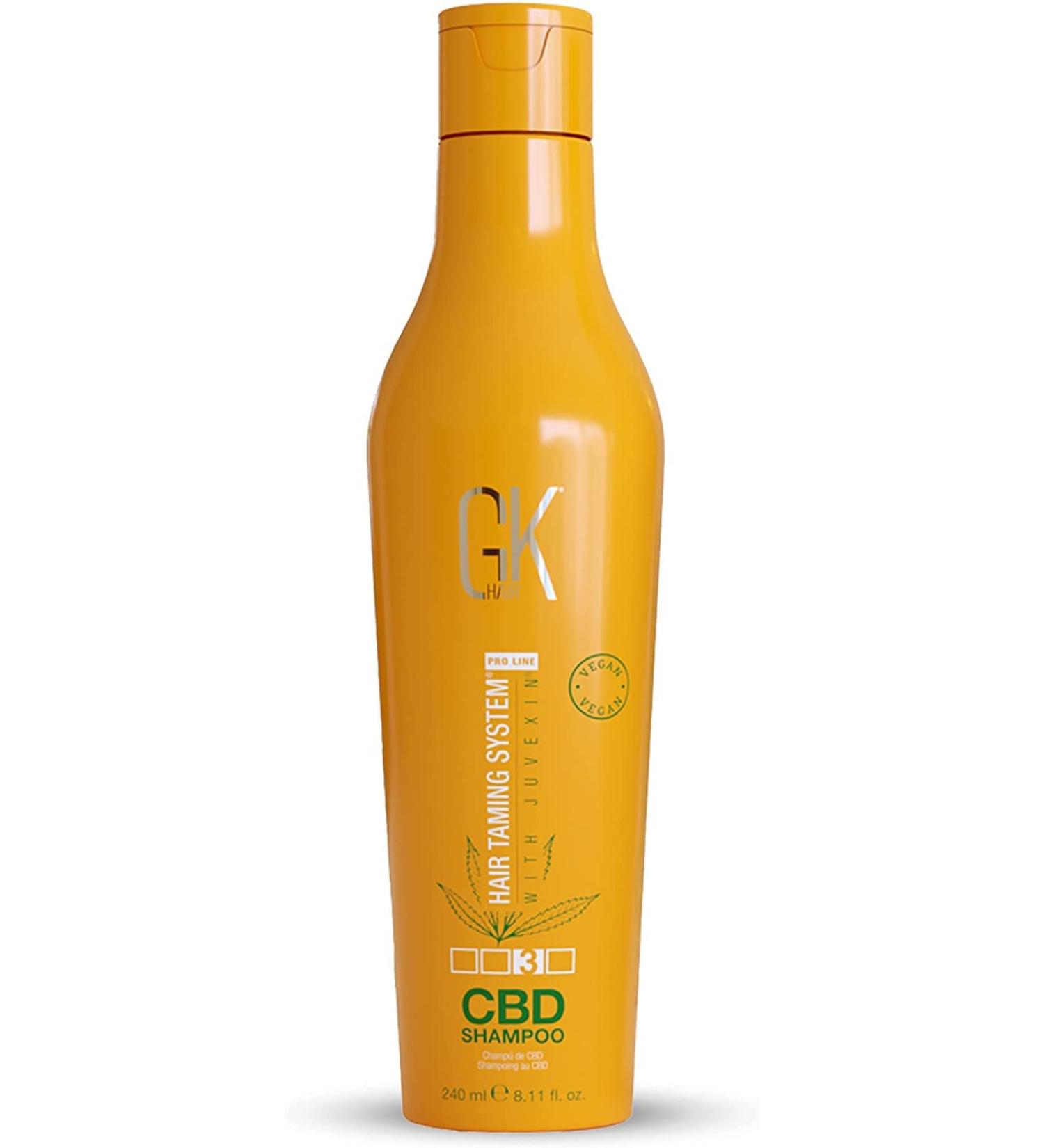 GK HAIR Global Keratin Hemp Shampoo (8.11 fl oz/240 ml) Hydrates Strengthens Colors Damaged Hair Provides Conditioning and Shine Enriched with Sulfate-Free Vegan - Buy Online on GoSupps.com