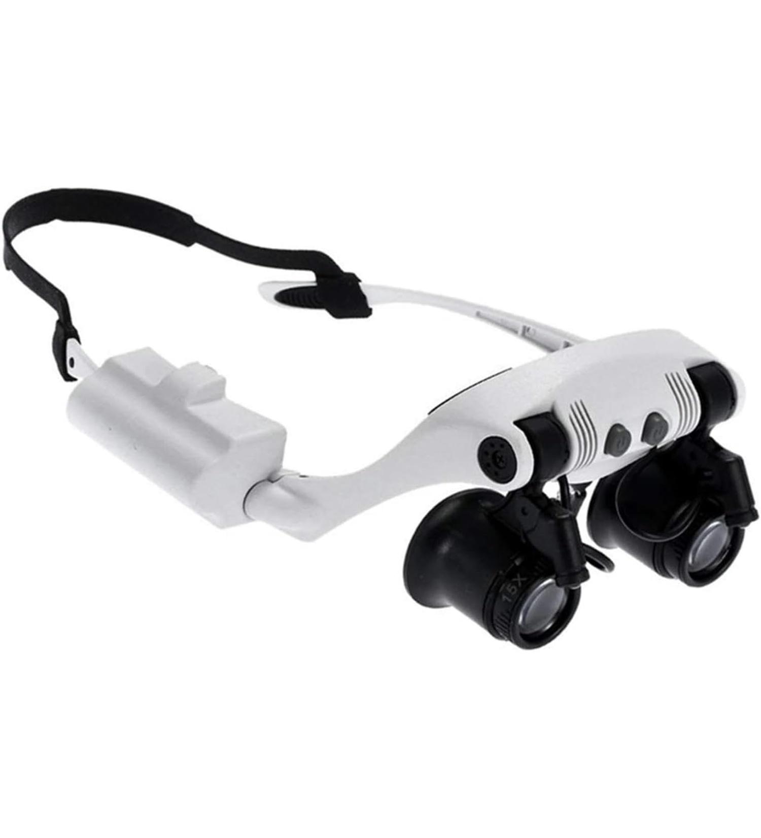 Portable 10x 15x 20x 25x LED Illumination Double Eyes Magnifier Wearable Magnifier for Clock Repair Full of Stars - Buy Online on GoSupps.com