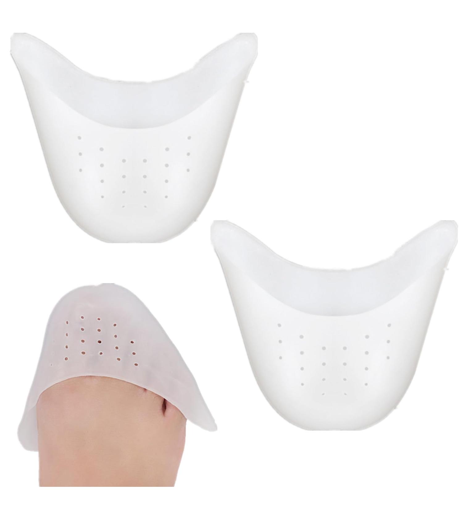 BeeSpring Ballet Dance Toe Pads - Soft Silicone Gel Toe Covers for High Heels | Breathable Toe Protectors for Women - 2 Pcs - White - Buy Online on GoSupps.com