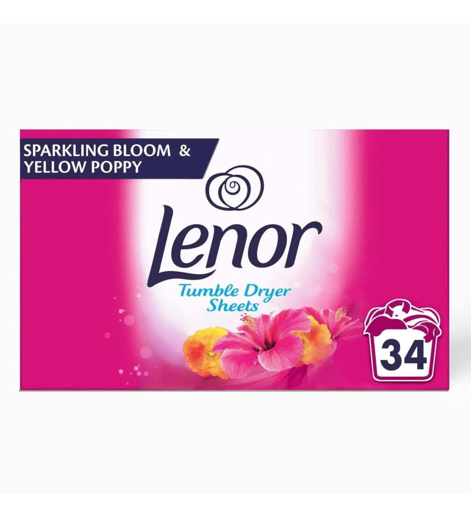 Lenor Tumble Dryer Sheets Sparkling 34's