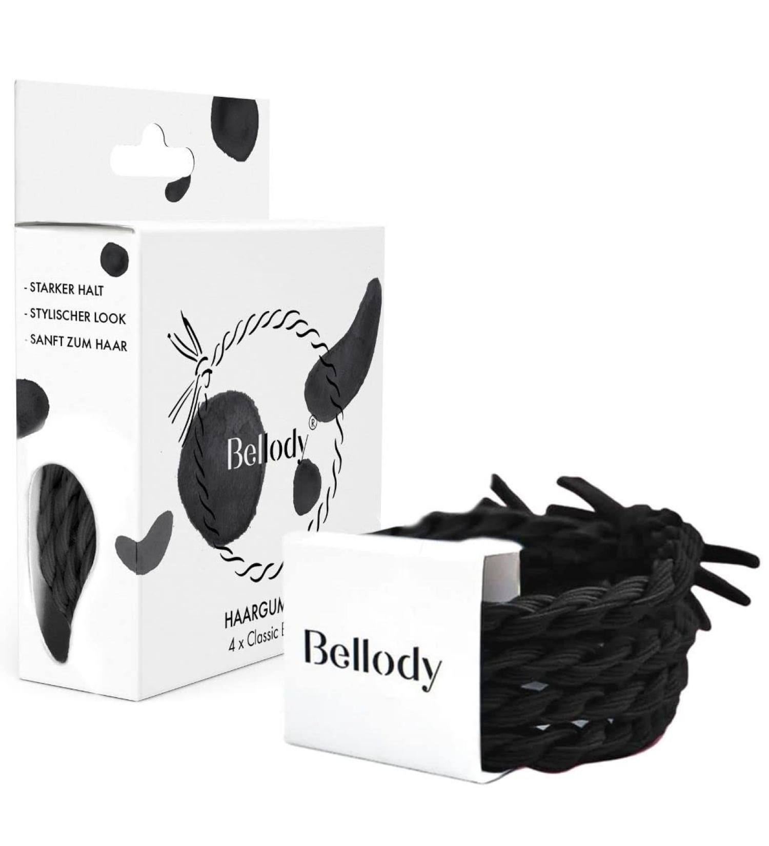 Bellody Original Braided Hair Tie - Strong Hold & Stylish - 4-Pack Classic Black Women's Hair Accessories - Buy Online on GoSupps.com