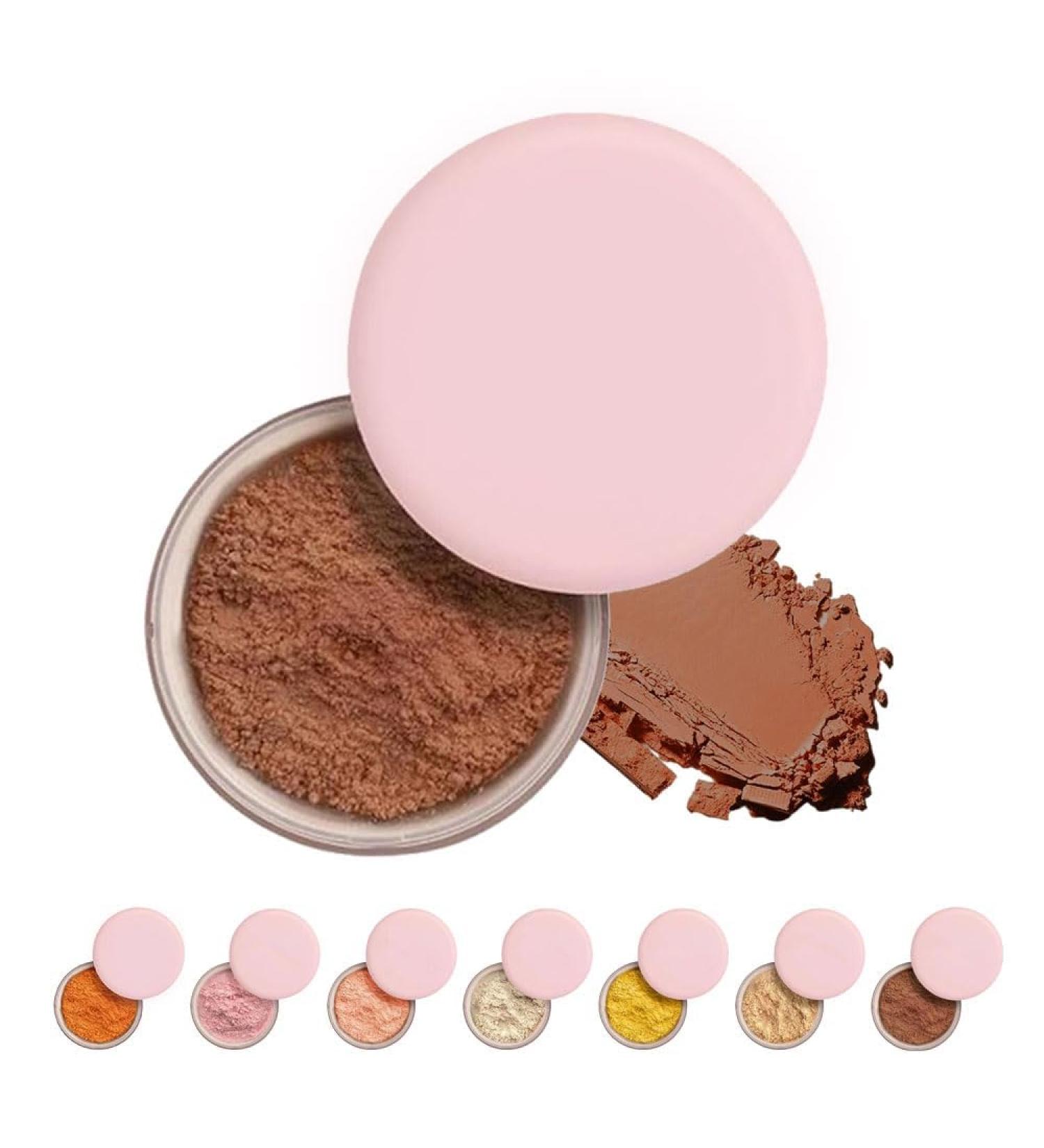  SONGVISON face powder bulk pink face powder weightless blending smooth minimizes pores durable oil free fragrance free makeup powder for all skin types - Buy Online on GoSupps.com