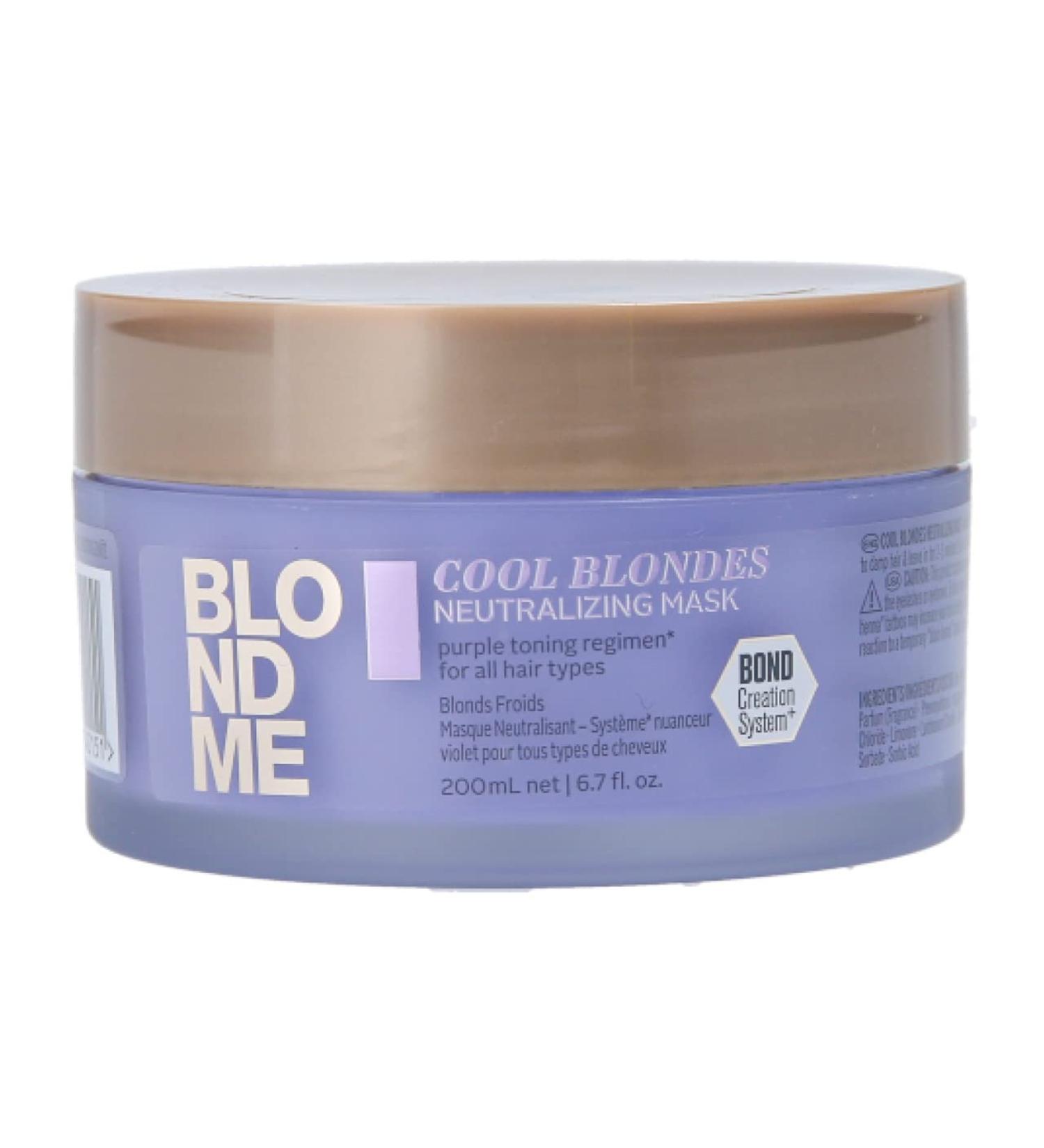 BlondMe Cool Blondes Neutralizing Mask 200ml - Tone Correcting Hair Treatment - Buy Online on GoSupps.com