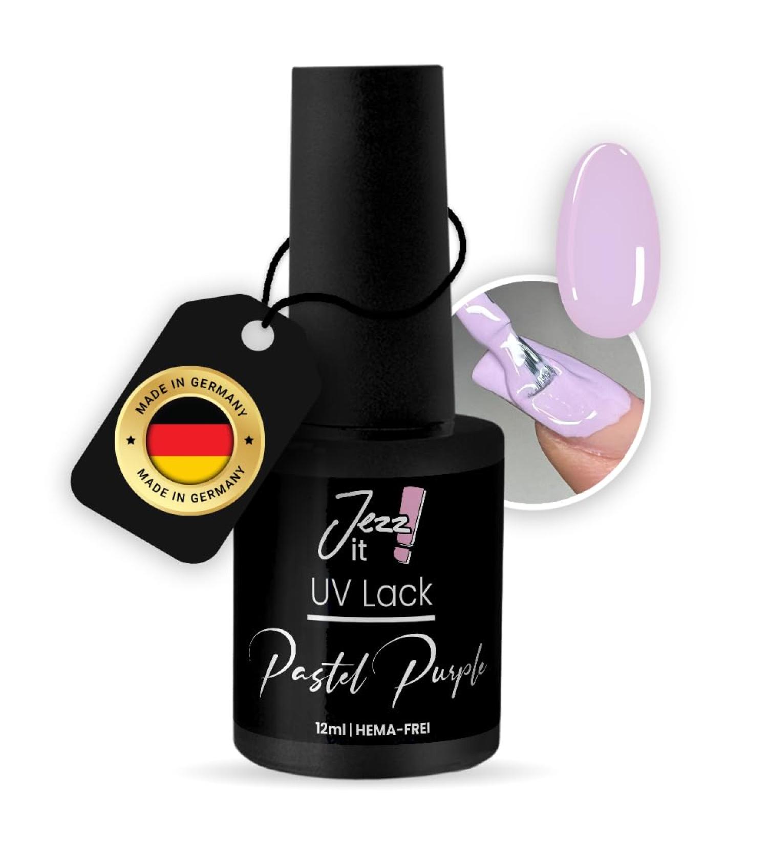 Jezz it! Premium UV Nail Polish - Pastel Purple for Allergy Sufferers | Long-lasting Gel UV & LED Compatible | Made in Germany - Buy Online on GoSupps.com