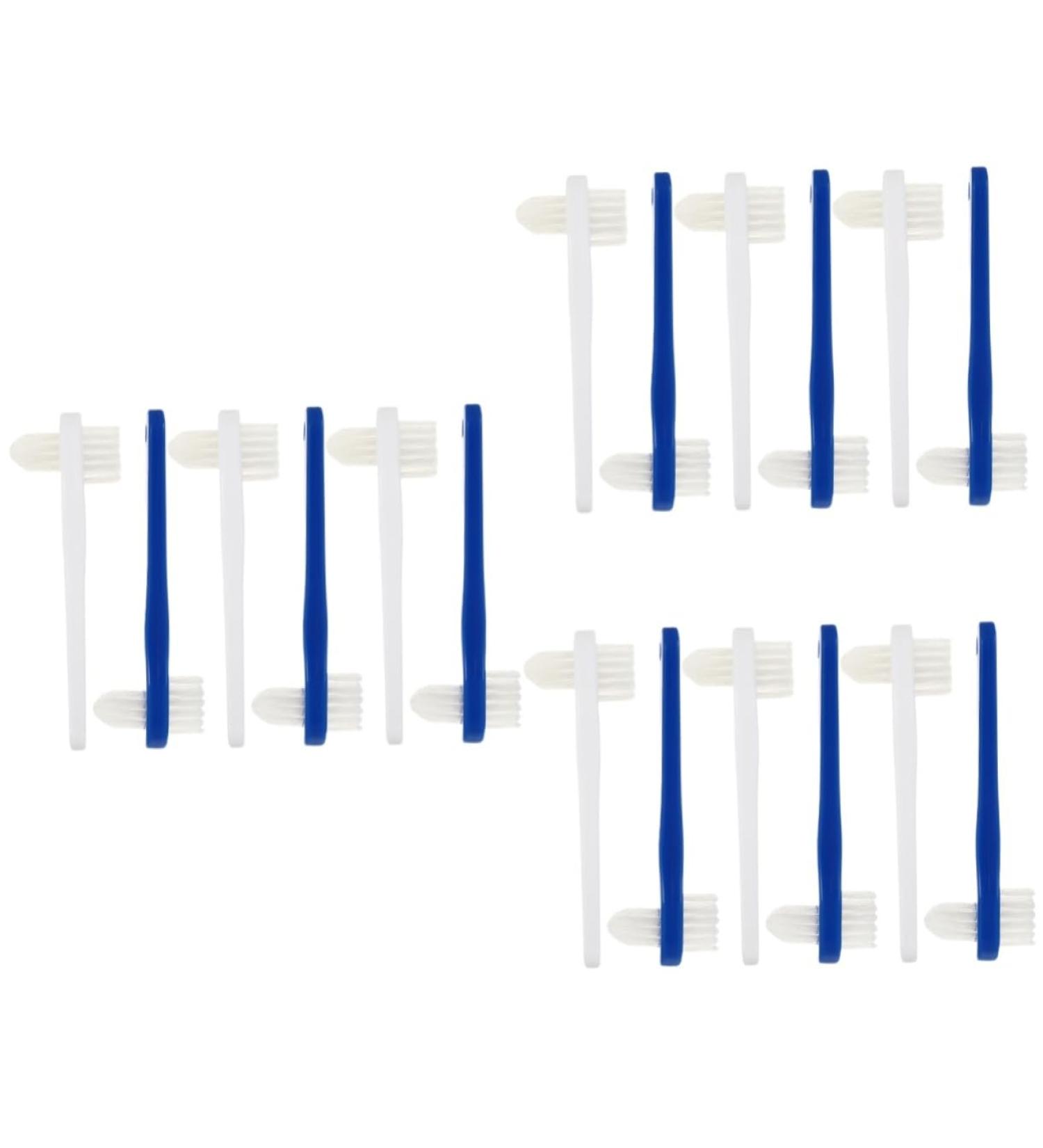 Solustre Double-Headed Manual Toothbrush - Portable Reusable & Colorful 1-Pack | Ideal for Travel & Prosthesis Care - Buy Online on GoSupps.com